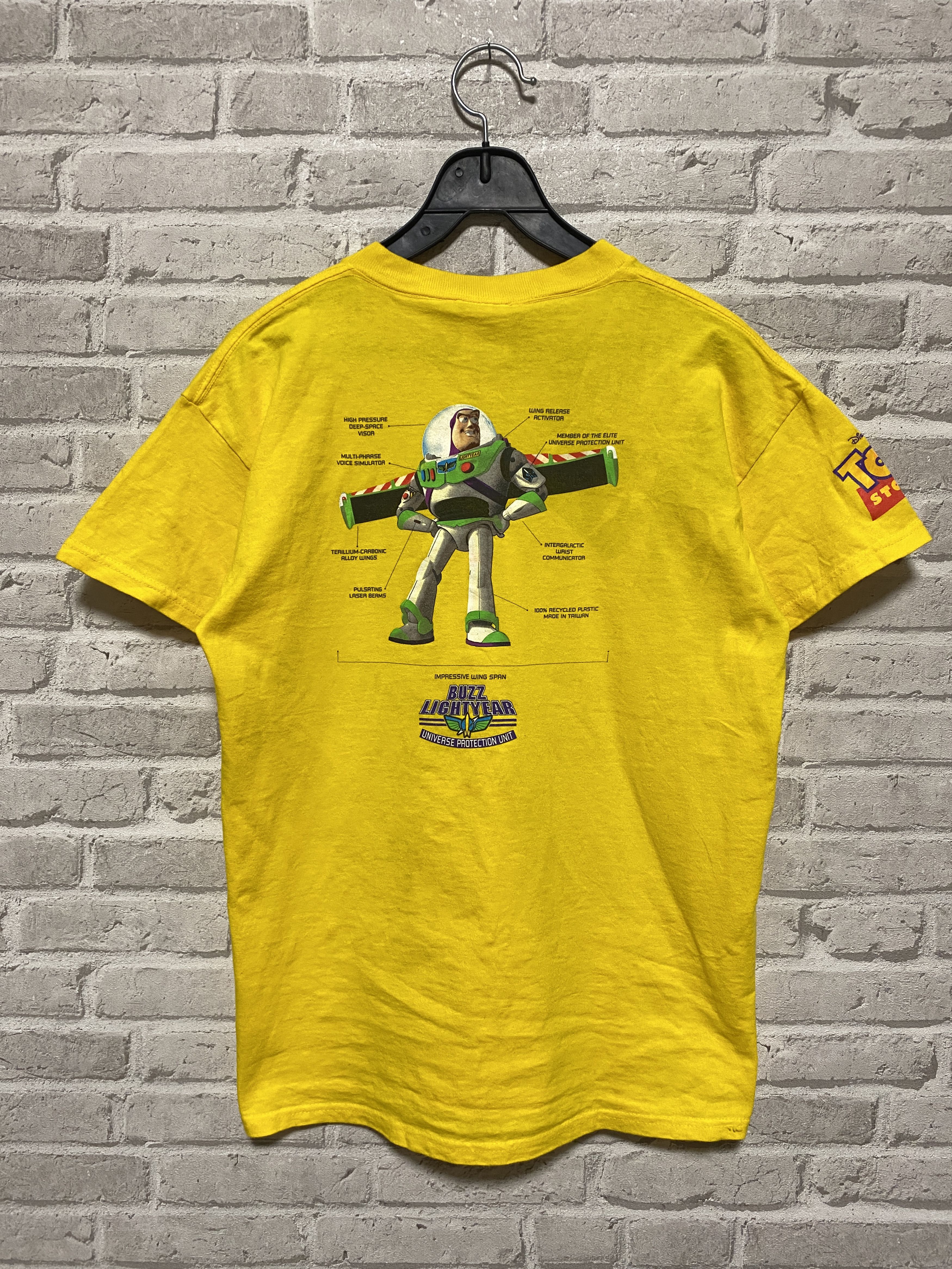image of Cartoon Network x Movie Toy Story 90's Vintage Buzz Tee in Yellow, Men's (Size Large)