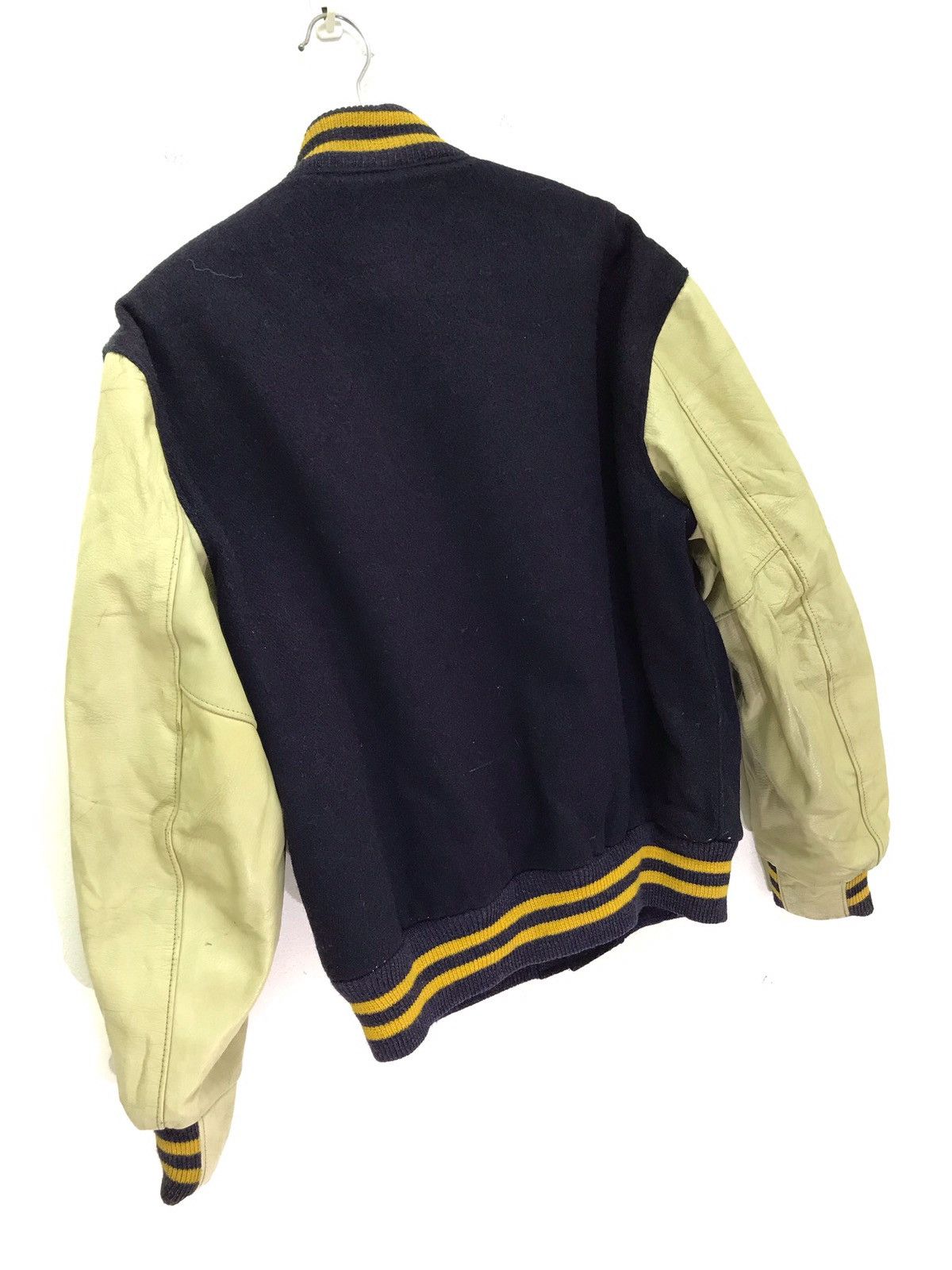 Golden Bear Vtg 80/70s Golden Bear Varsity Jacket Leather Sleeves 47🟩 Size US M / EU 48-50 / 2 - 7 Thumbnail