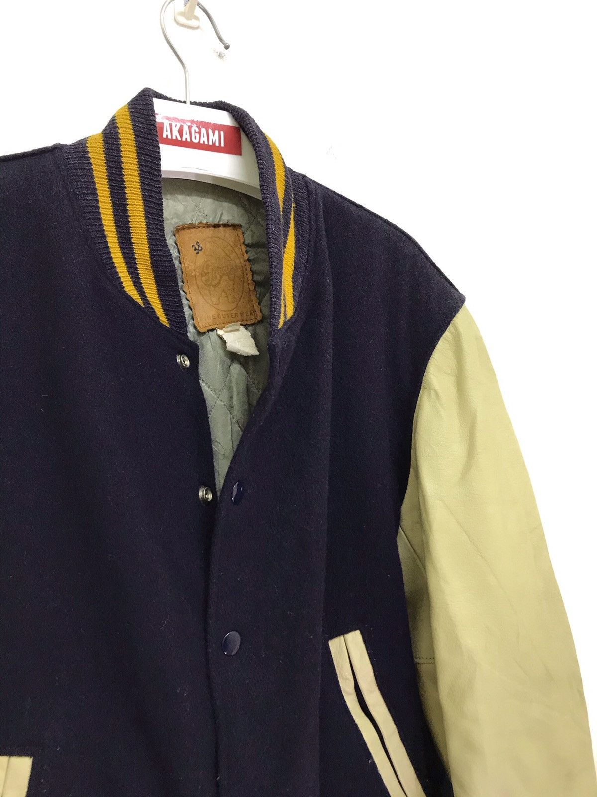 Golden Bear Vtg 80/70s Golden Bear Varsity Jacket Leather Sleeves 47🟩 Size US M / EU 48-50 / 2 - 6 Thumbnail