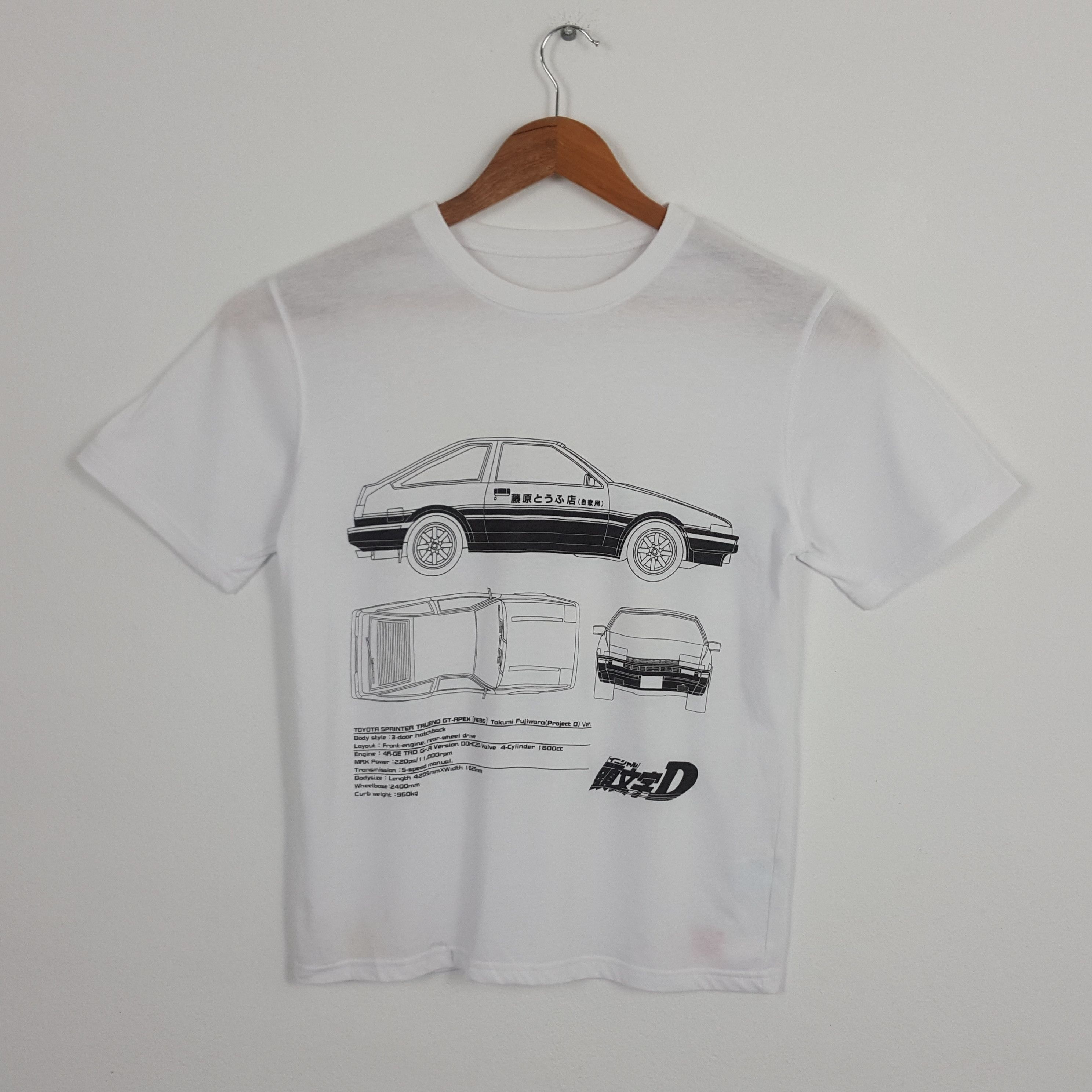 Japanese Brand × Vintage Vintage INITIAL-D Japanese Anime Racing Series T-Shirt Size US M / EU 48-50 / 2 - 1 Thumbnail