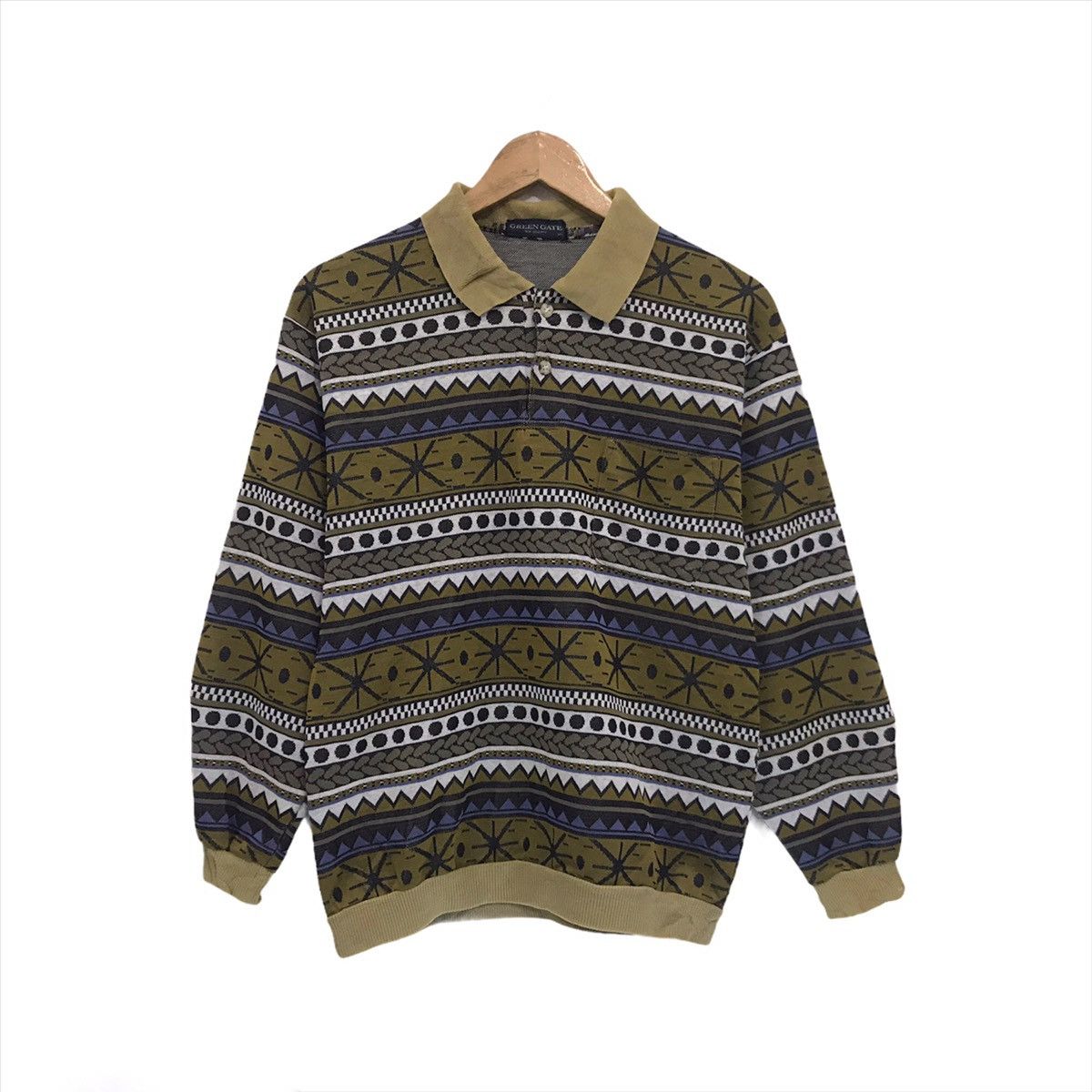 Vintage Vintage Full Print Art Polos Sweatshirt Size US M / EU 48-50 / 2 - 1 Thumbnail