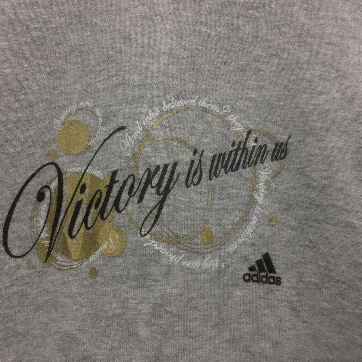 Adidas × Vintage Adidas Sweatshirt Crewneck DesignSpellout Victory Within Us Size US S / EU 44-46 / 1 - 3 Thumbnail