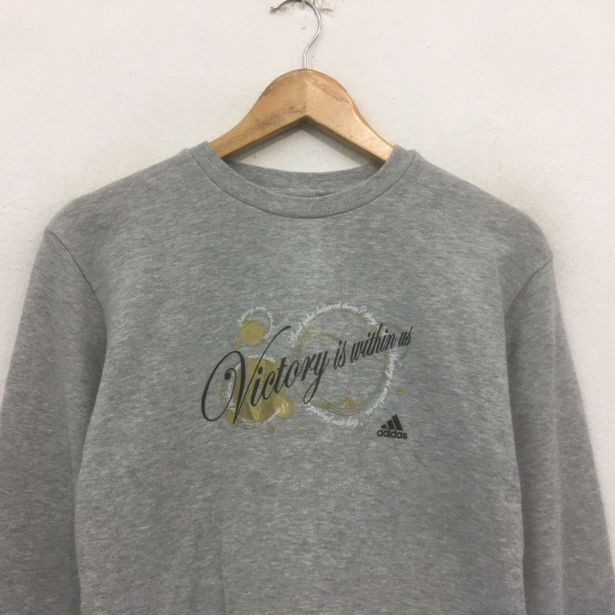 Adidas × Vintage Adidas Sweatshirt Crewneck DesignSpellout Victory Within Us Size US S / EU 44-46 / 1 - 2 Thumbnail