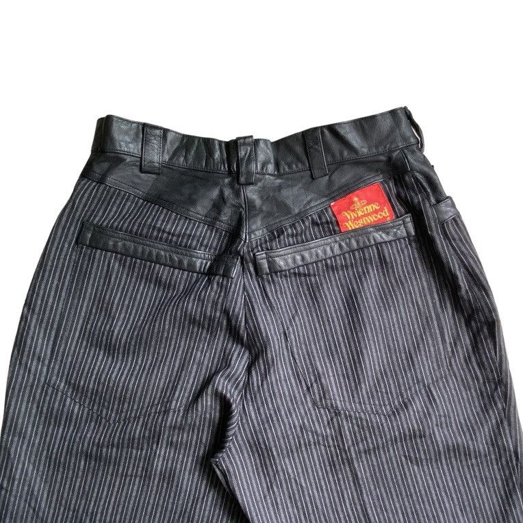 Vivienne Westwood Vintage 80’s Museum Piece Leather Waist Stripes Pants Size US 30 / EU 46 - 2 Thumbnail