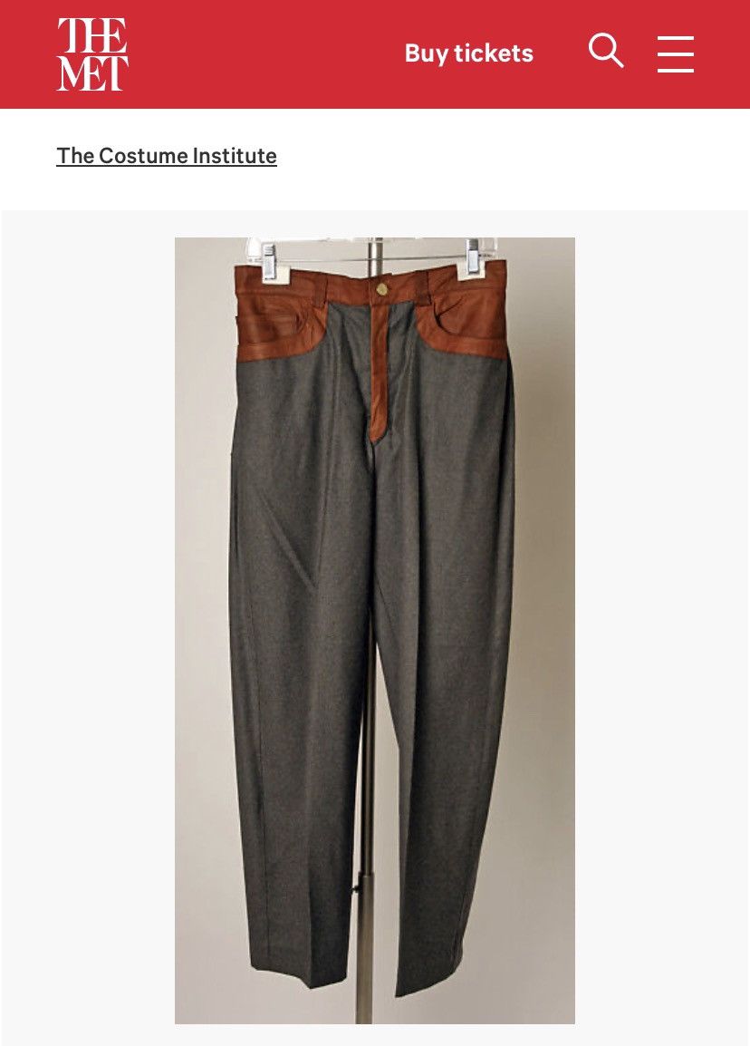 Vivienne Westwood Vintage 80’s Museum Piece Leather Waist Stripes Pants Size US 30 / EU 46 - 1 Thumbnail