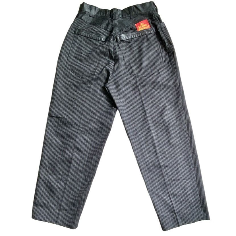 Vivienne Westwood Vintage 80’s Museum Piece Leather Waist Stripes Pants Size US 30 / EU 46 - 3 Thumbnail