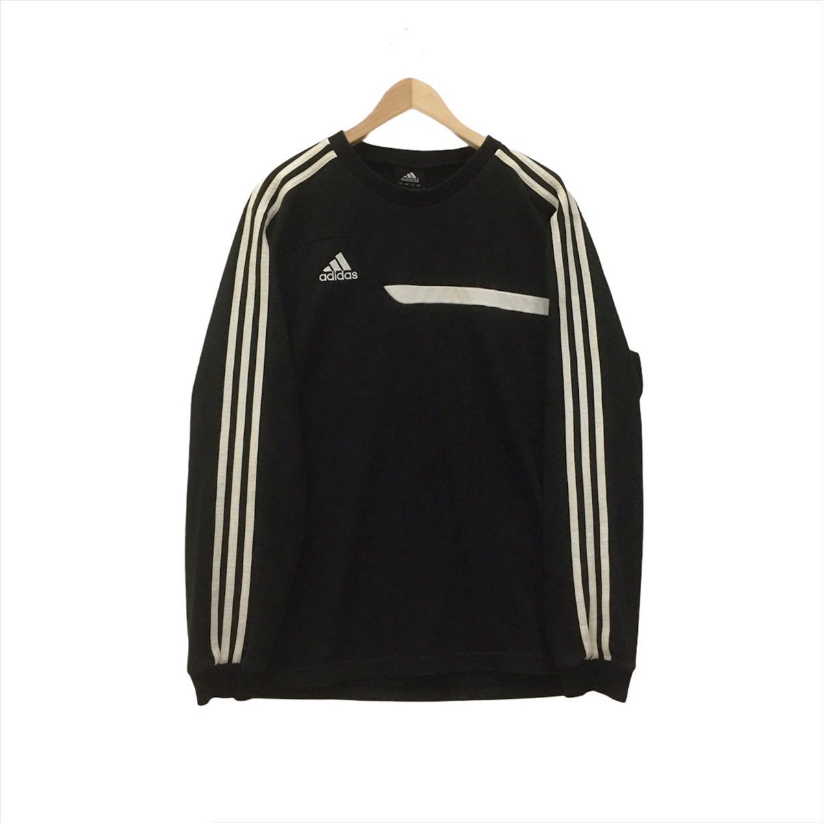 Adidas × Vintage Vintage Adidas Sweatshirt Adidas Crew Adidas Three Stripes Size US L / EU 52-54 / 3 - 1 Thumbnail