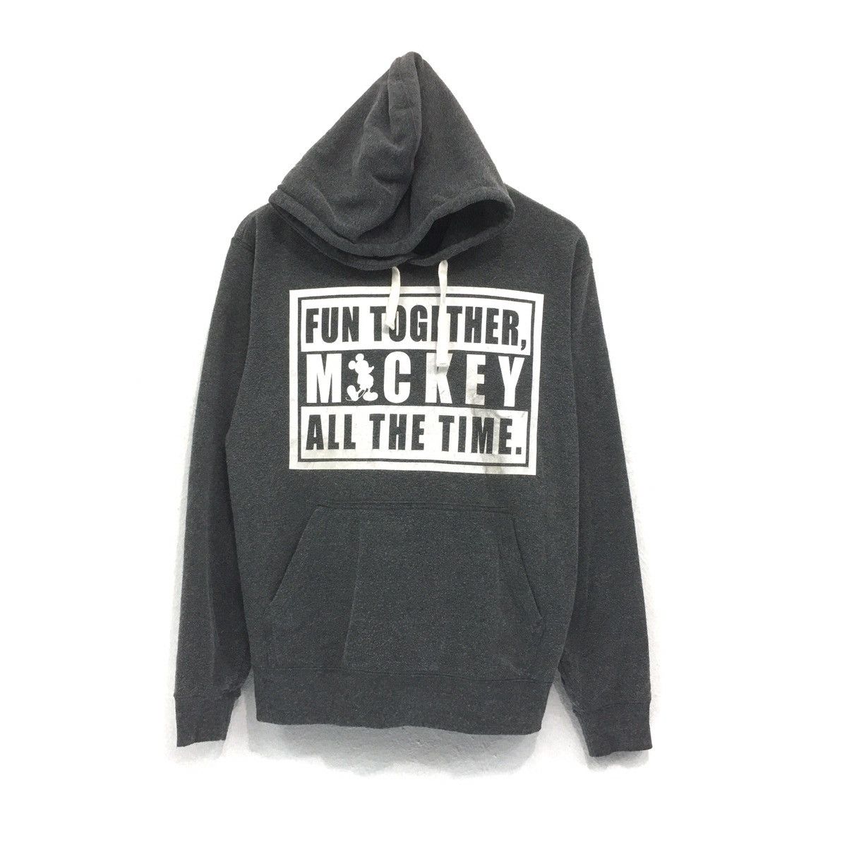 Mickey Mouse Sweatshirt Hoodie Biglogo Spellout Mickey
