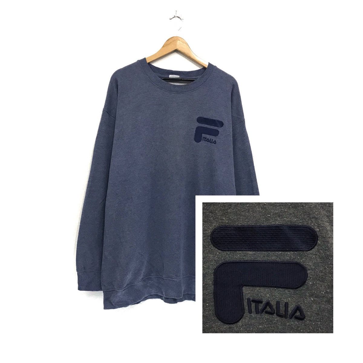 Vintage FILA Sweatshirt Crew Neck Embroidery Spellout FILA