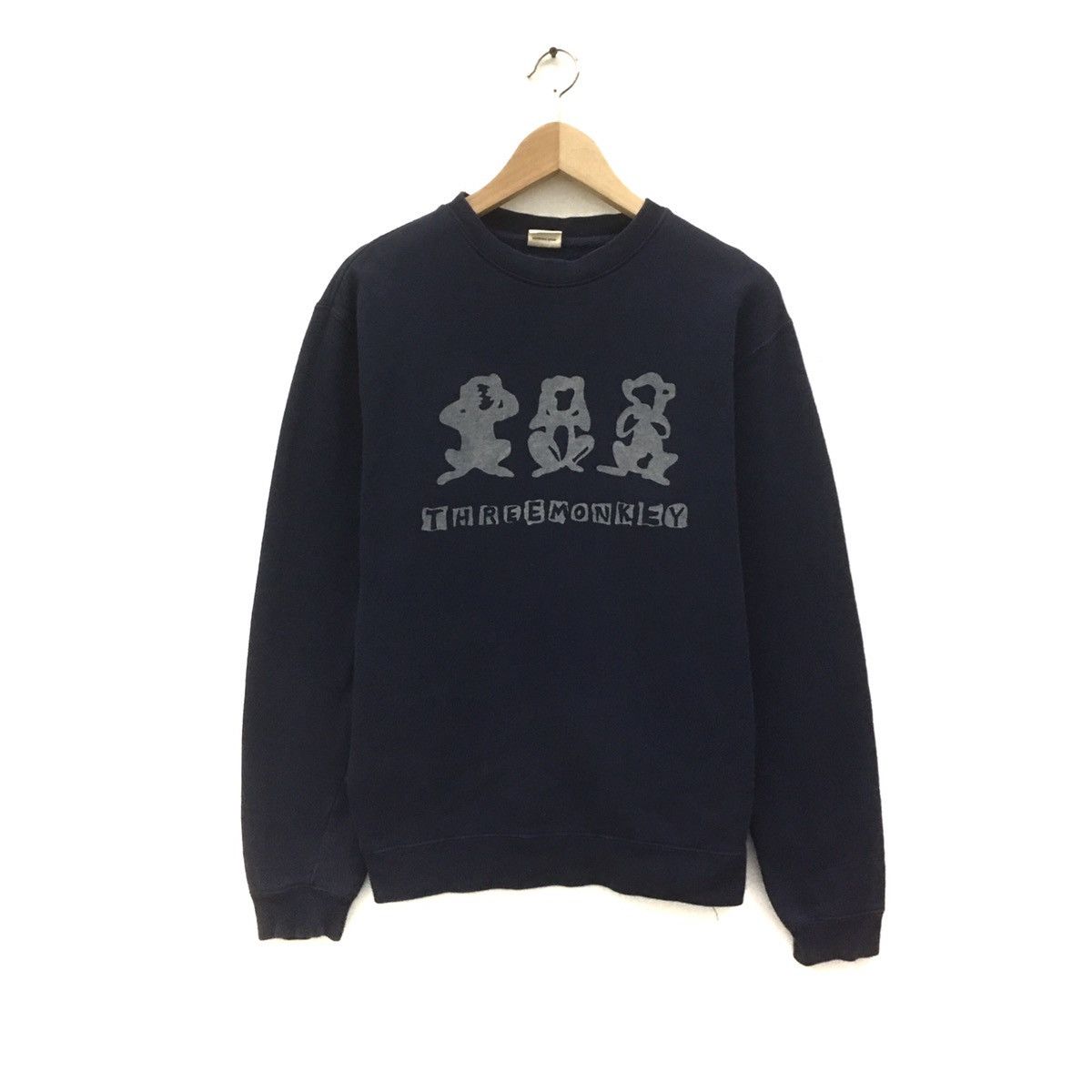 Japanese Brand × Vintage Vintage Three Monkey Sweatshirt Biglogo Three Monkey Size US M / EU 48-50 / 2 - 1 Thumbnail