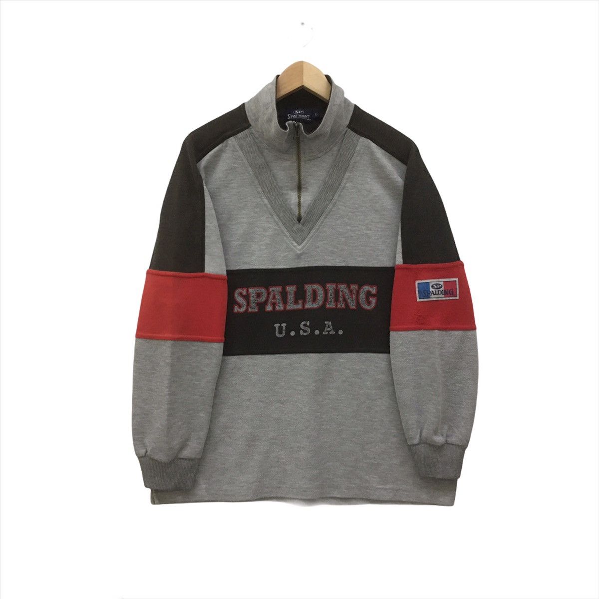Japanese Brand × Spalding × Vintage Vintage Spalding HalfZip Sweatshirt Spalding USA Size US M / EU 48-50 / 2 - 1 Thumbnail