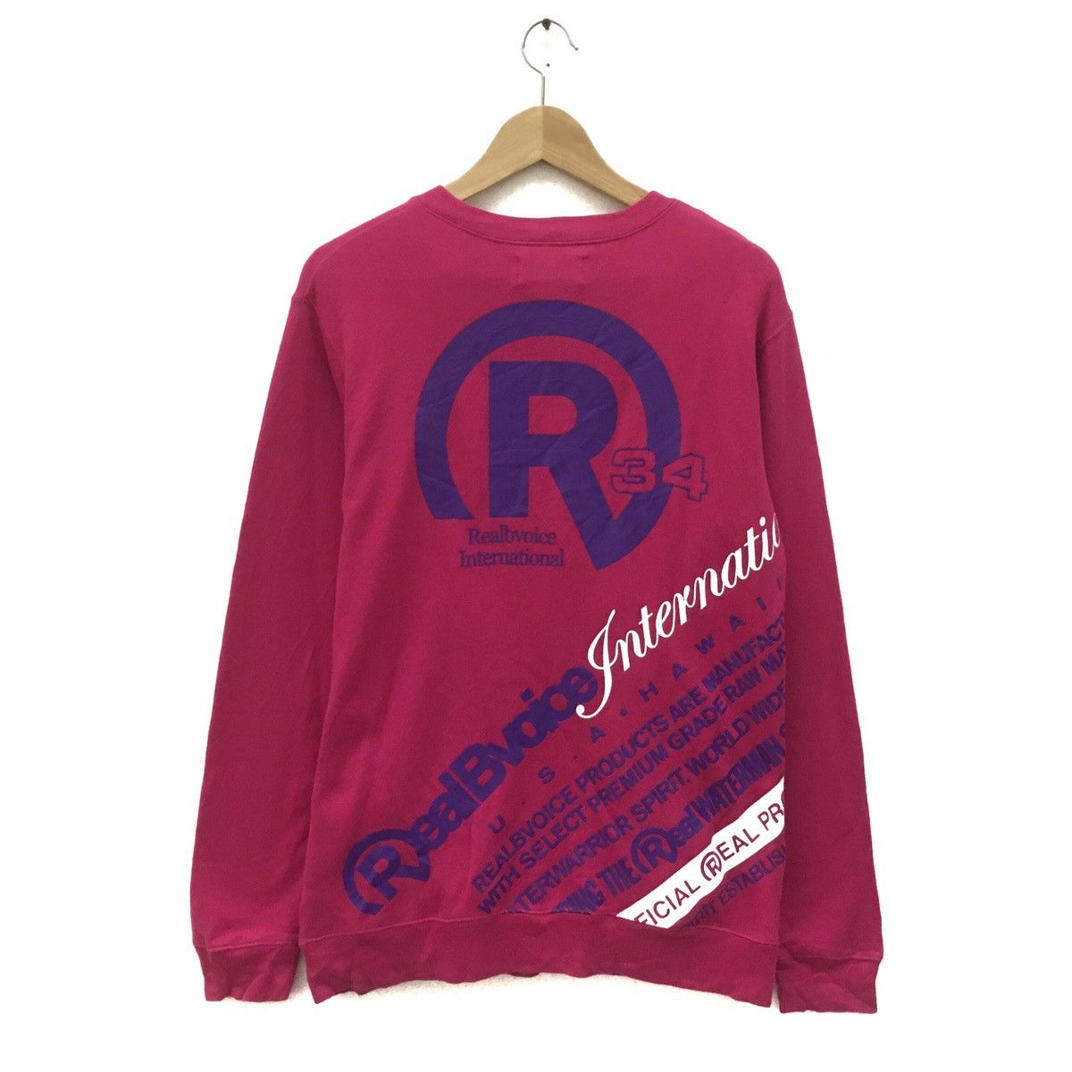 Japanese Brand × Vintage Vintage RealBvoice Sweatshirt CrewNeck Biglogo Hawaii Size US M / EU 48-50 / 2 - 3 Thumbnail
