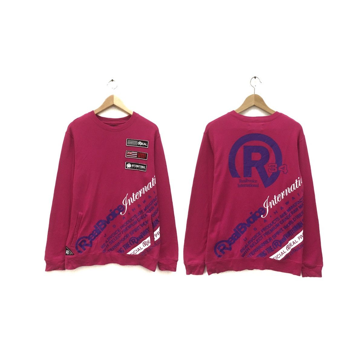 Japanese Brand × Vintage Vintage RealBvoice Sweatshirt CrewNeck Biglogo Hawaii Size US M / EU 48-50 / 2 - 1 Thumbnail