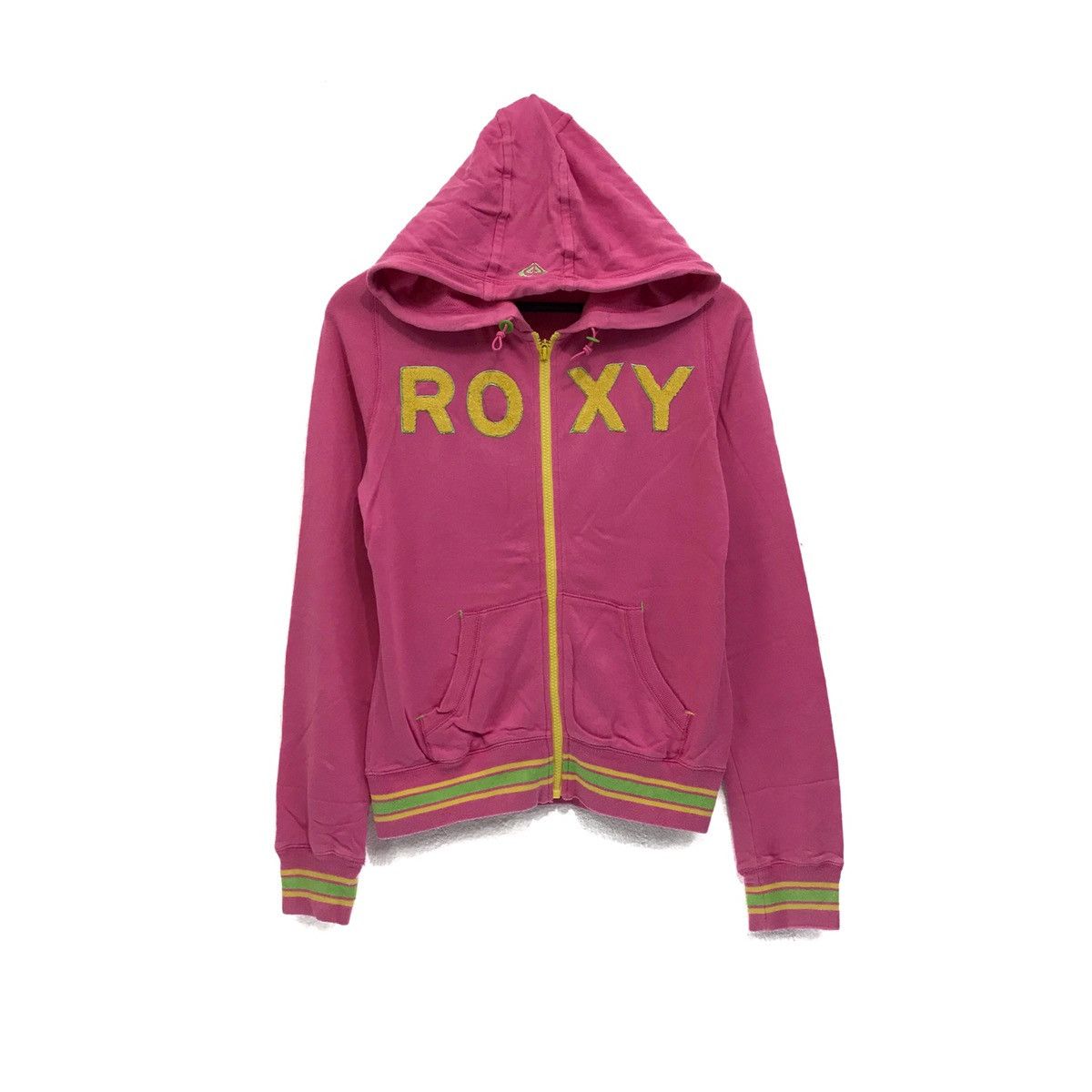 Vintage Roxy Hoodie Sweatshirt Zipper Embroidery Spellout