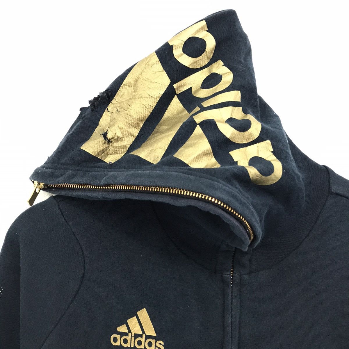 Adidas × Japanese Brand × Vintage Adidas Hoodie Fullzip Adidas Sweatshirt Adidas Stripes Size US S / EU 44-46 / 1 - 3 Thumbnail