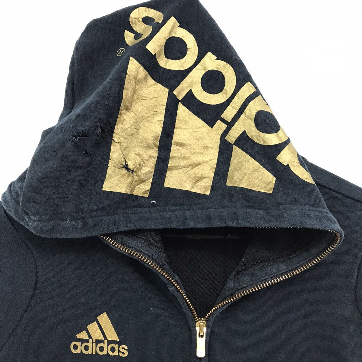 Adidas × Japanese Brand × Vintage Adidas Hoodie Fullzip Adidas Sweatshirt Adidas Stripes Size US S / EU 44-46 / 1 - 7 Thumbnail