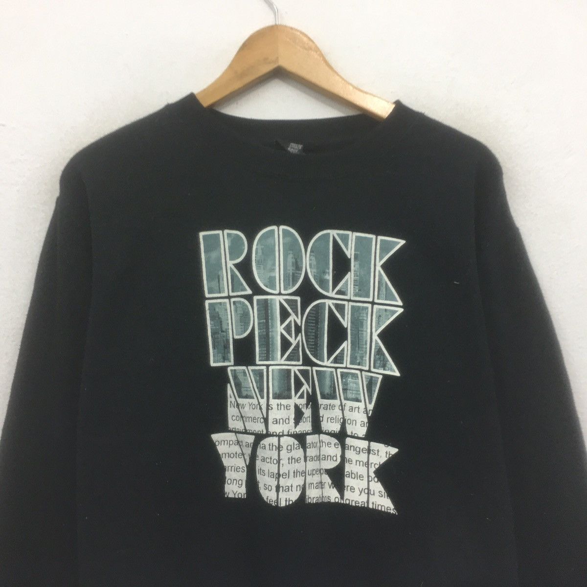 Peak Performance × Vintage Rock Peak New York Sweatshirt Crewneck Spellout Pullover Size US M / EU 48-50 / 2 - 2 Thumbnail