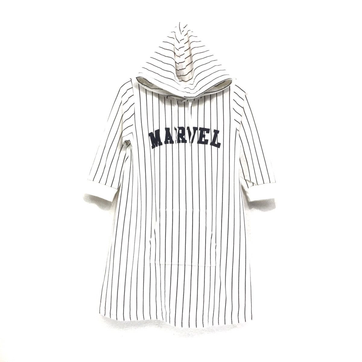 DC Comics × Marvel Comics MARVEL Comics Hoodie Sweatshirt Stripes Big Spellout MARVEL Size US M / EU 48-50 / 2 - 2 Thumbnail