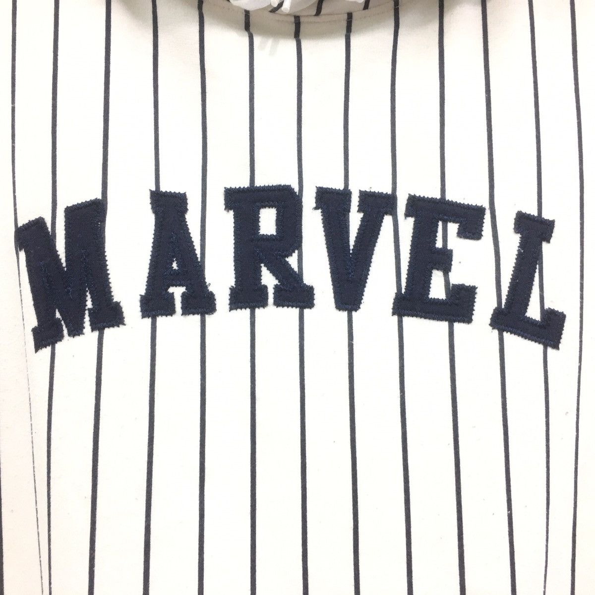 DC Comics × Marvel Comics MARVEL Comics Hoodie Sweatshirt Stripes Big Spellout MARVEL Size US M / EU 48-50 / 2 - 4 Thumbnail