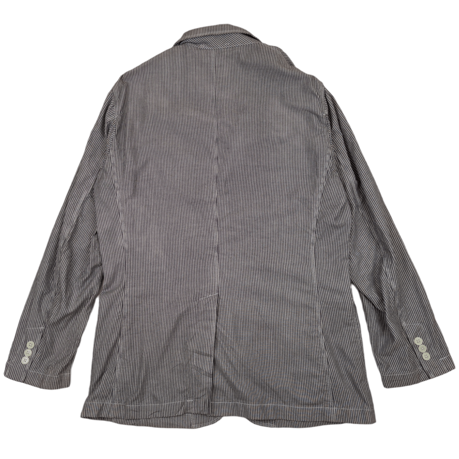 Japanese Brand Vintage UNIQLO Striped Smart Casual Blazer Coat Size US L / EU 52-54 / 3 - 6 Thumbnail