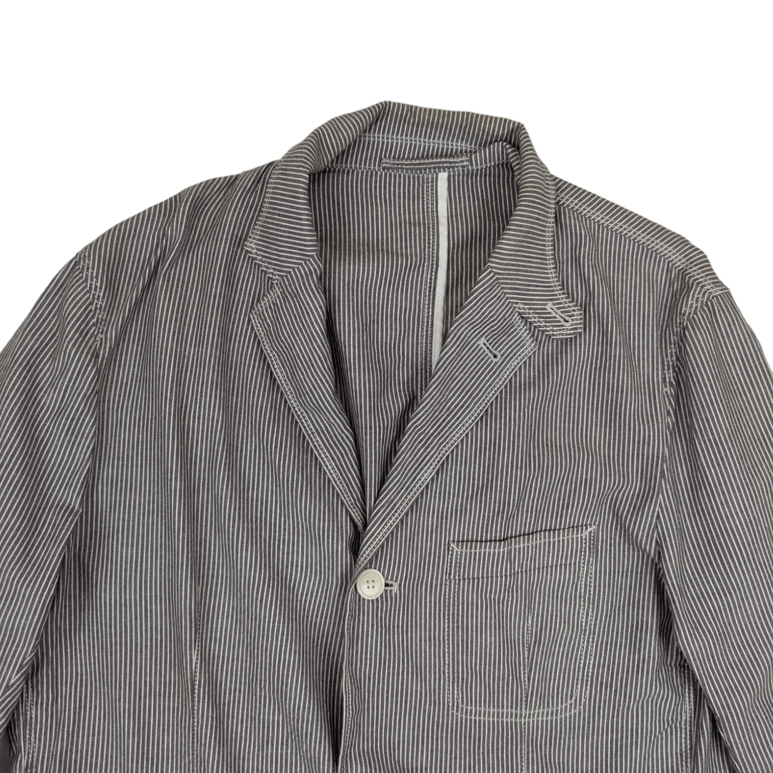 Japanese Brand Vintage UNIQLO Striped Smart Casual Blazer Coat Size US L / EU 52-54 / 3 - 4 Thumbnail