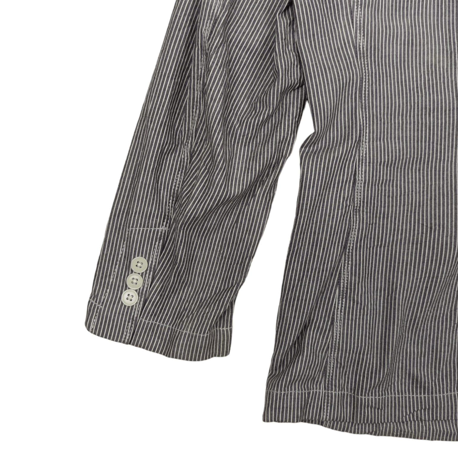 Japanese Brand Vintage UNIQLO Striped Smart Casual Blazer Coat Size US L / EU 52-54 / 3 - 7 Thumbnail