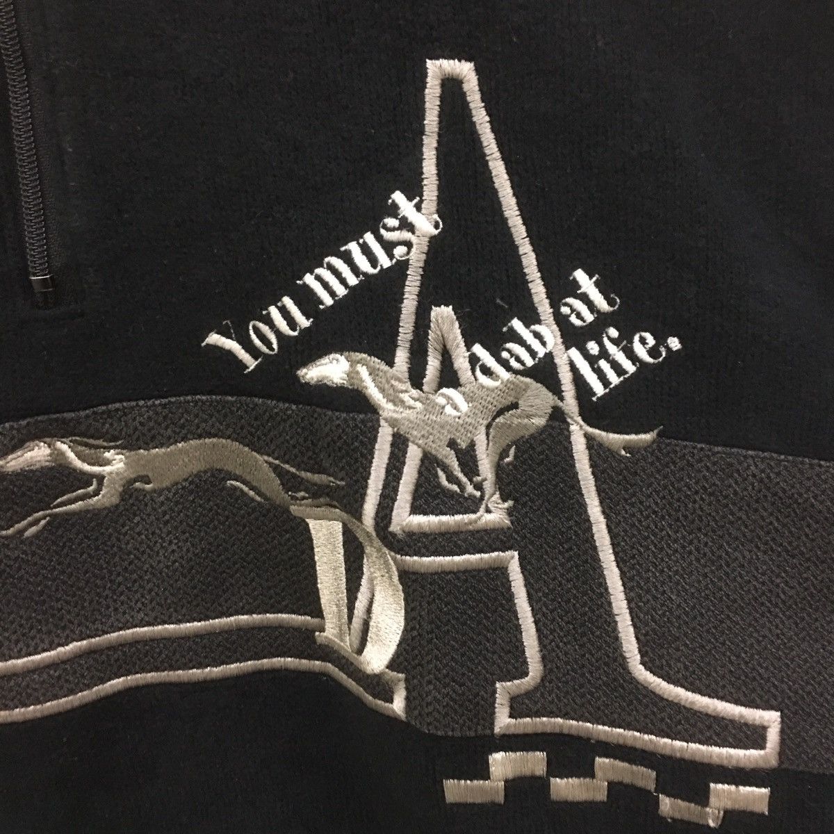 Japanese Brand Vintage Adabat Halfzip Sweatshirt Embroidered Biglogo Size US M / EU 48-50 / 2 - 4 Thumbnail