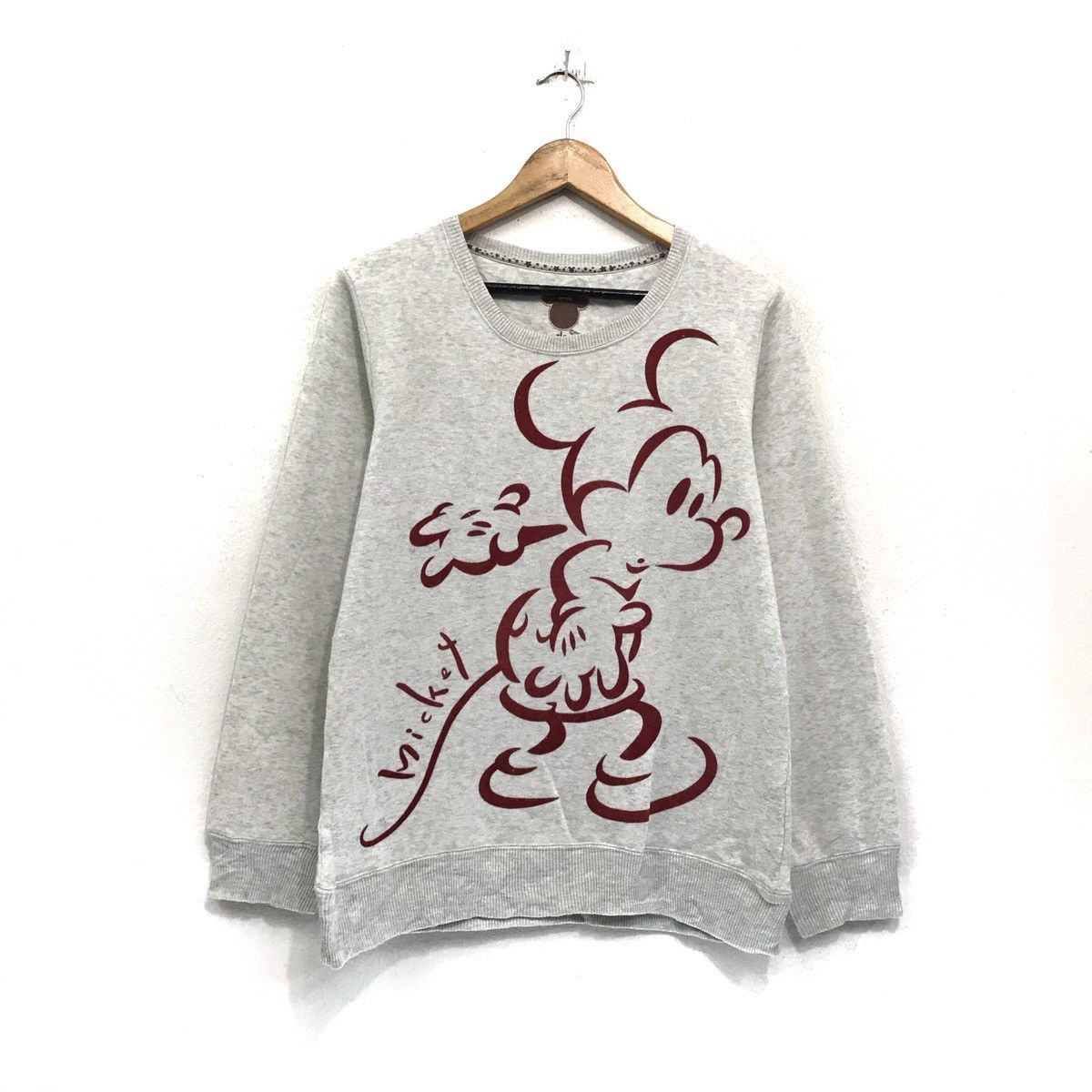 Mickey Mouse Sweatshirt Crewneck Biglogo Mickey Design