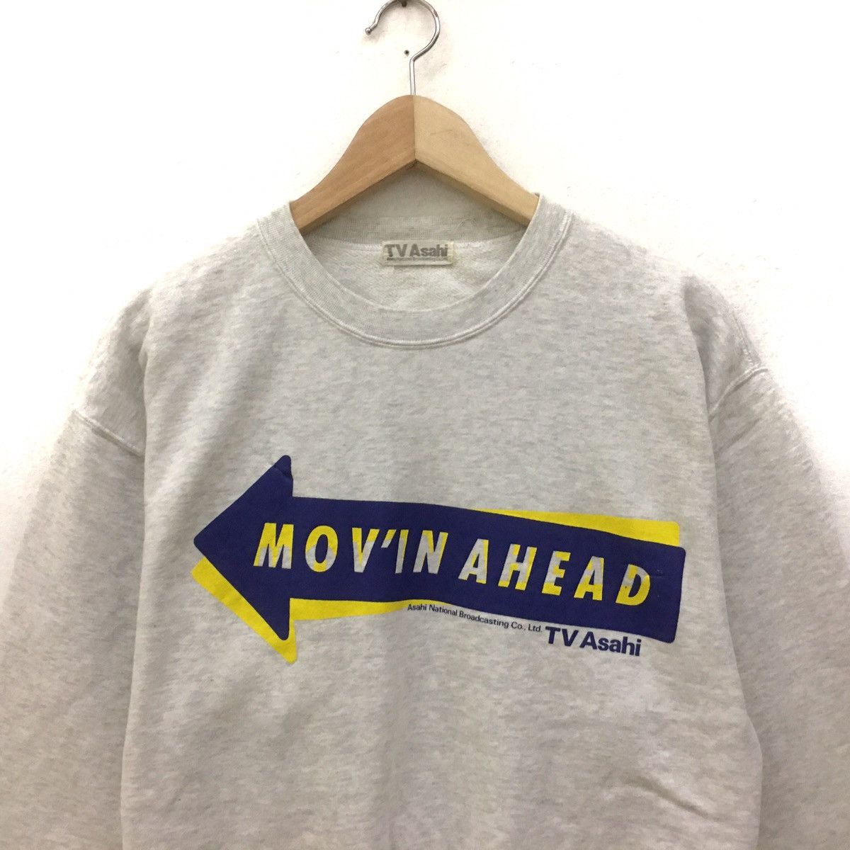 Japanese Brand × Vintage Vintage TV Asahi Sweatshirt CrewNeck Biglogo Mov’in Ahead Size US M / EU 48-50 / 2 - 2 Thumbnail