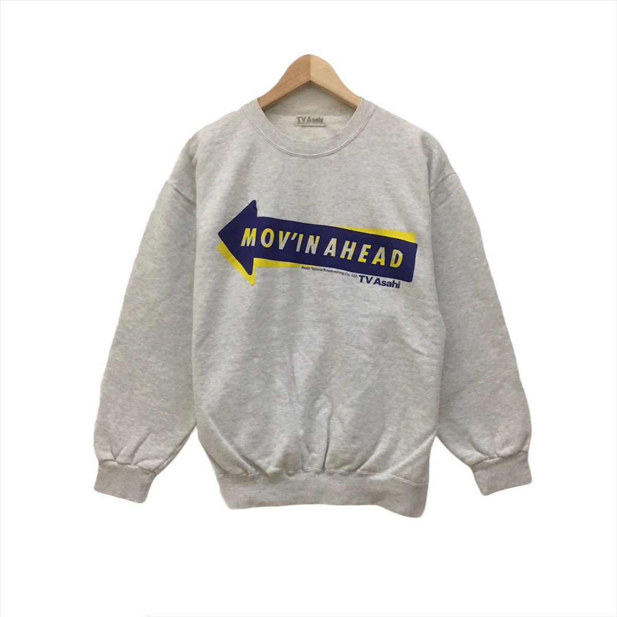 Japanese Brand × Vintage Vintage TV Asahi Sweatshirt CrewNeck Biglogo Mov’in Ahead Size US M / EU 48-50 / 2 - 1 Thumbnail