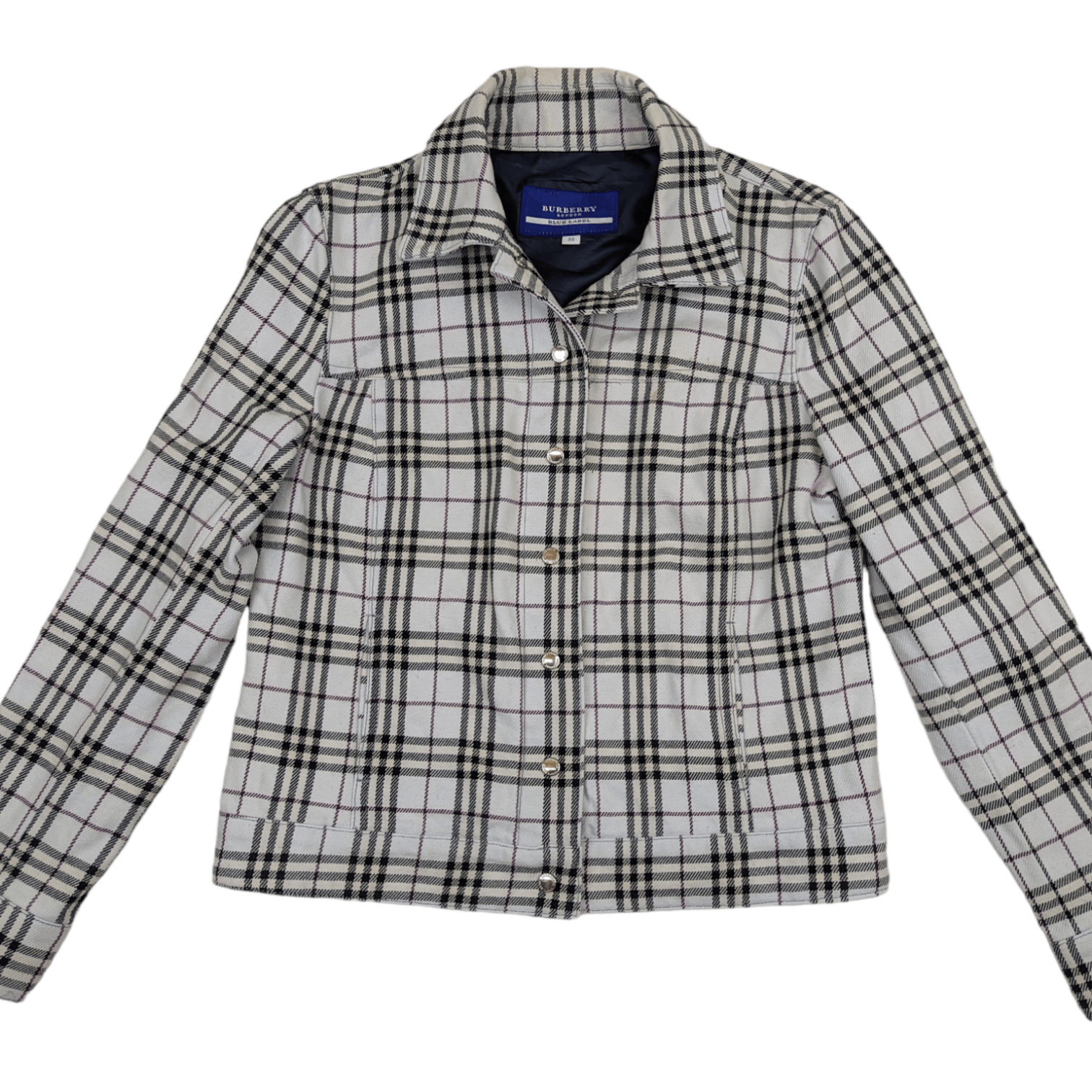 Burberry BURBERRY Check Jacket Size S / US 4 / IT 40 - 3 Thumbnail