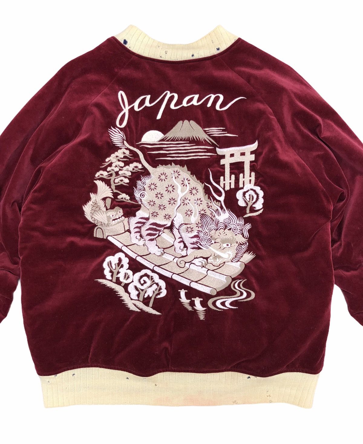 Pherrow's Pherrows Velvet Dragon Shishi Ryu Torii Embroidered Sukajan Size US S / EU 44-46 / 1 - 7 Thumbnail