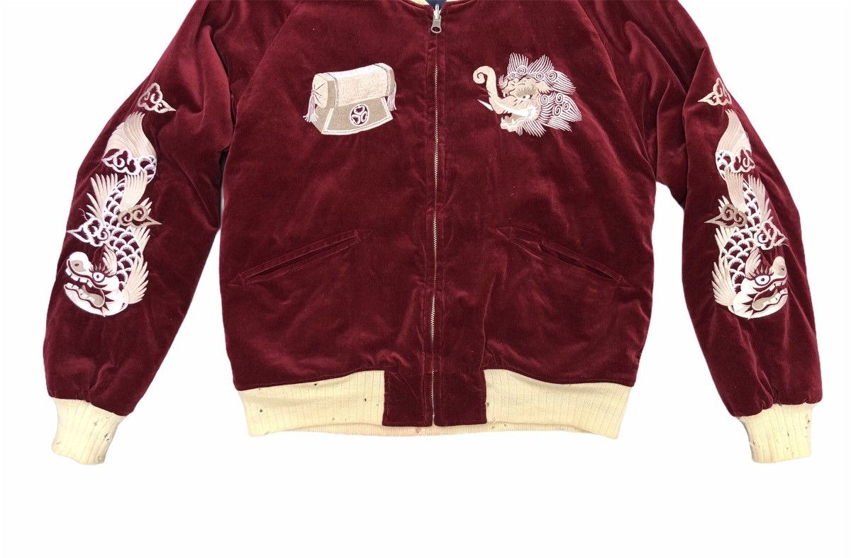 Pherrow's Pherrows Velvet Dragon Shishi Ryu Torii Embroidered Sukajan Size US S / EU 44-46 / 1 - 5 Thumbnail