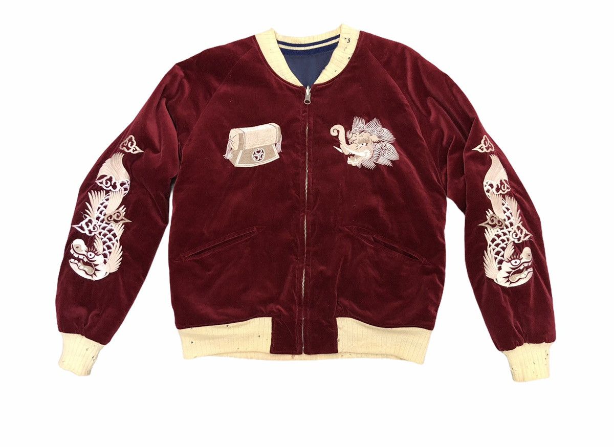 Pherrow's Pherrows Velvet Dragon Shishi Ryu Torii Embroidered Sukajan Size US S / EU 44-46 / 1 - 1 Thumbnail