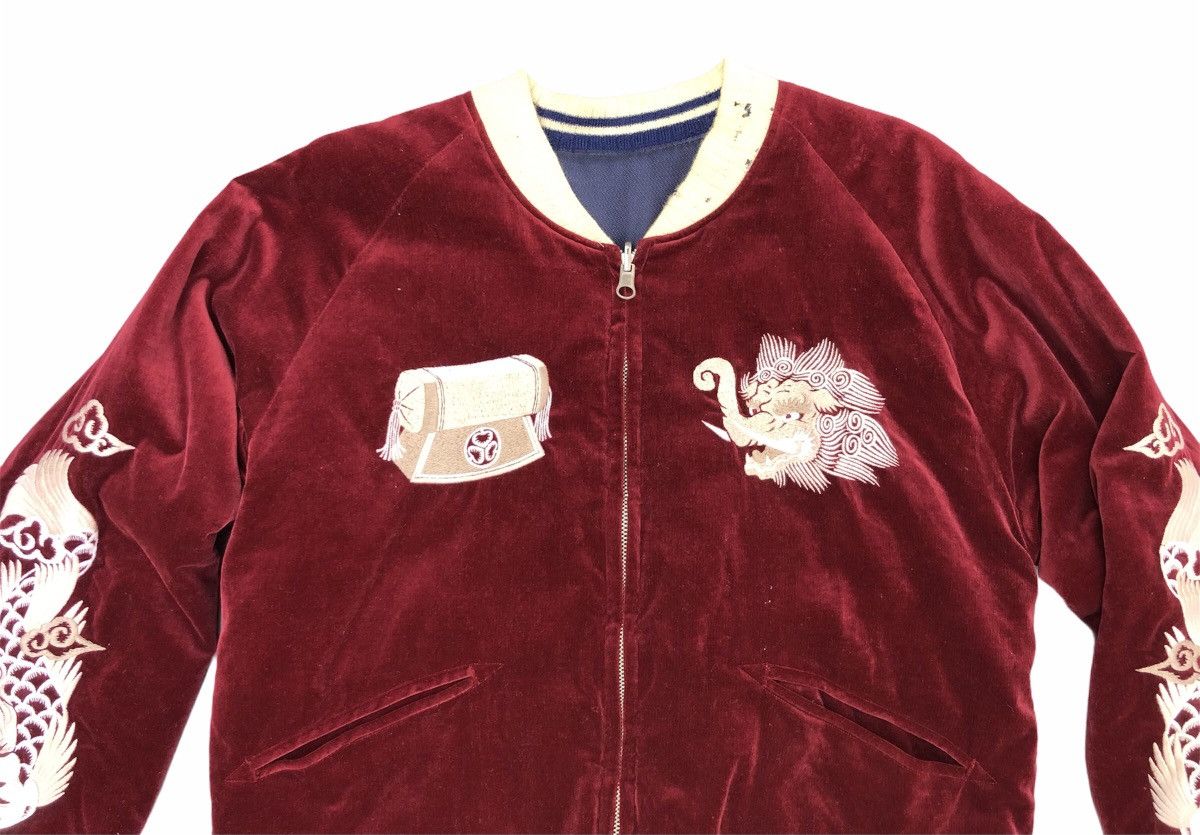 Pherrow's Pherrows Velvet Dragon Shishi Ryu Torii Embroidered Sukajan Size US S / EU 44-46 / 1 - 4 Thumbnail