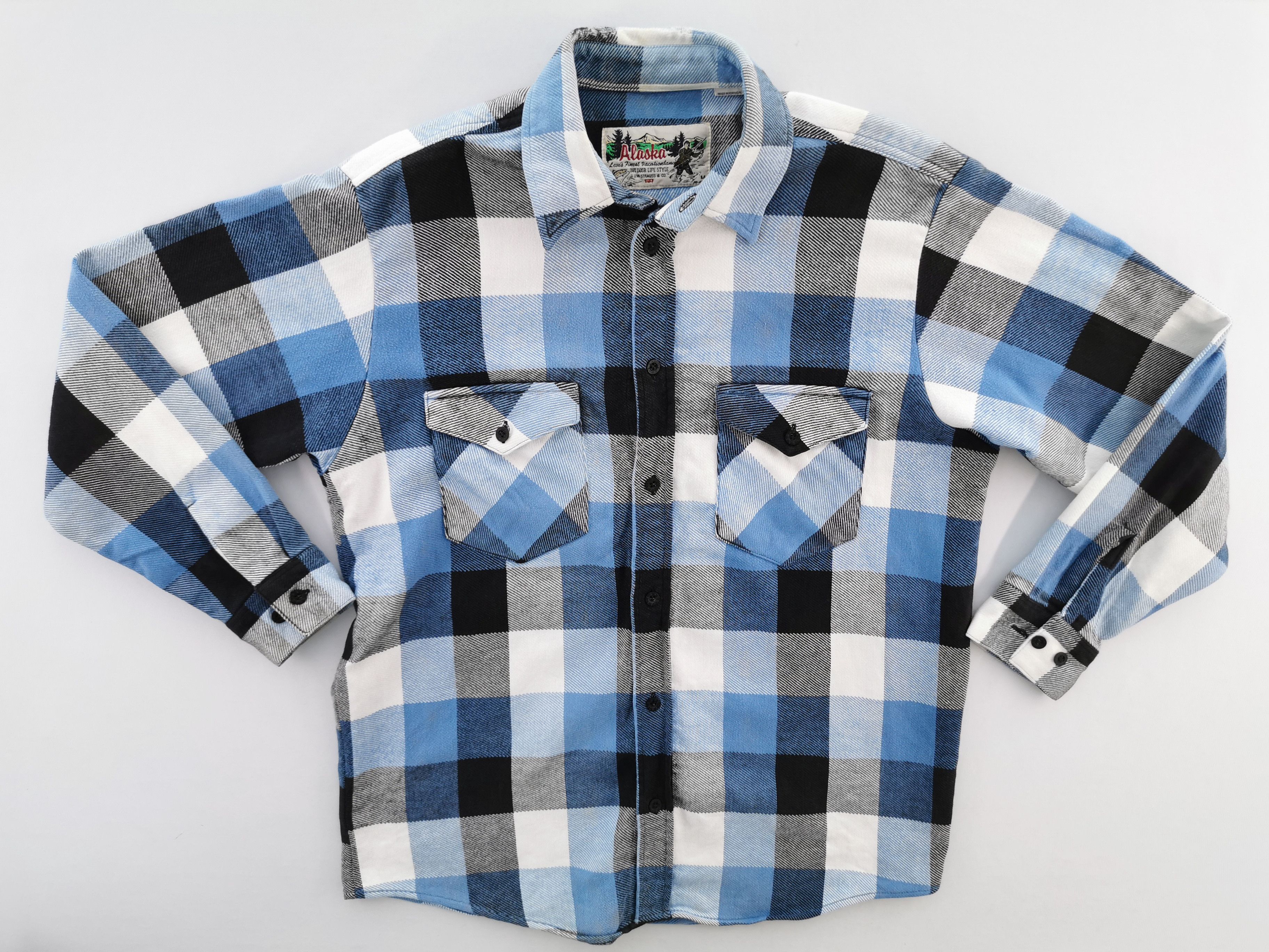 Vintage 90's Levis Alaska Flannel Shirt Size M Shirts Button Ups