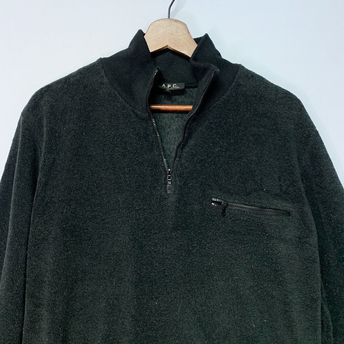 A.P.C. × Designer Vintage A.P.C Quarter Zip APC Sweater Size US M / EU 48-50 / 2 - 2 Thumbnail