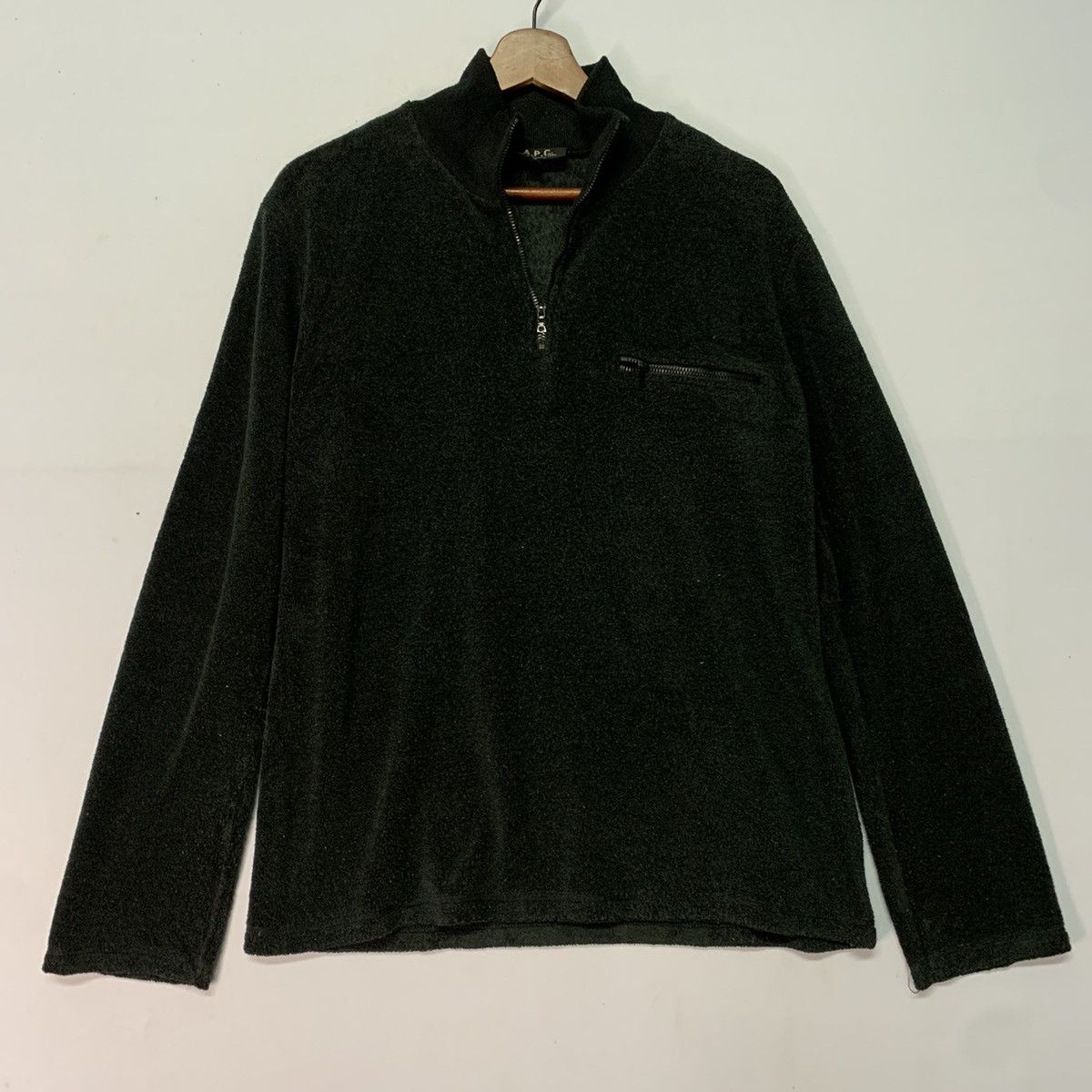 A.P.C. × Designer Vintage A.P.C Quarter Zip APC Sweater Size US M / EU 48-50 / 2 - 1 Thumbnail