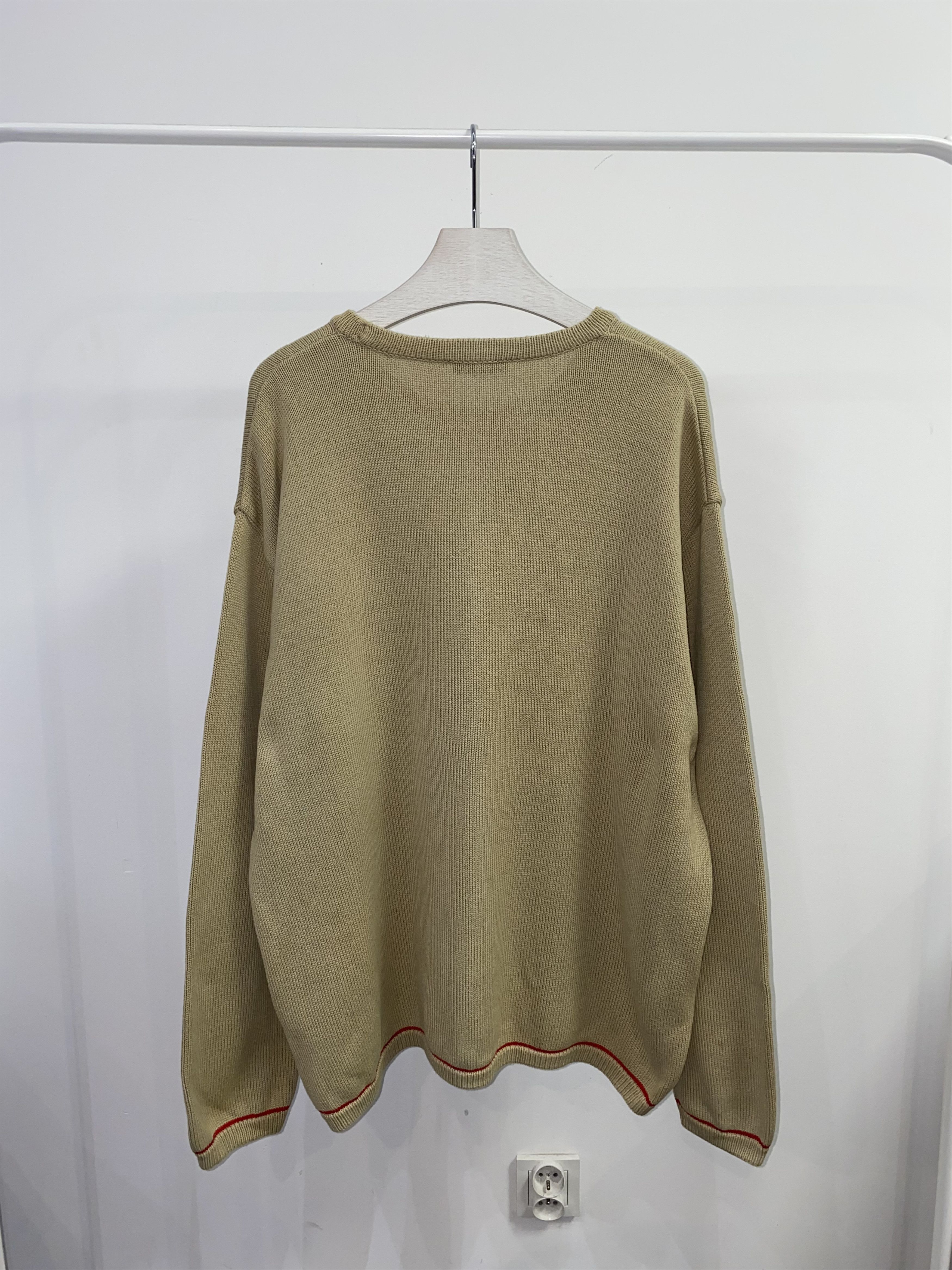 Moschino Moschino Bog Logo Beige Knitwear Beige Sweater Size US XL / EU 56 / 4 - 4 Thumbnail