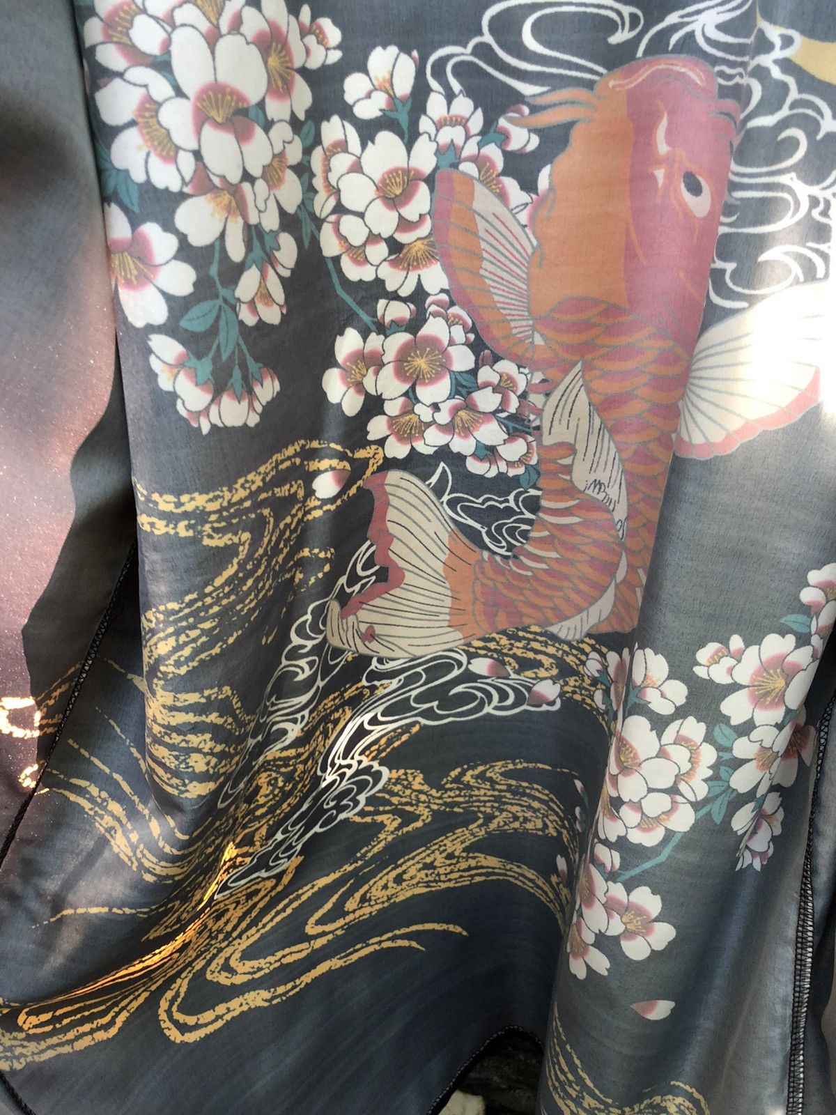 Japanese Brand Lucky koi cardigan kimono overprint size XL Size US XL / EU 56 / 4 - 11 Thumbnail