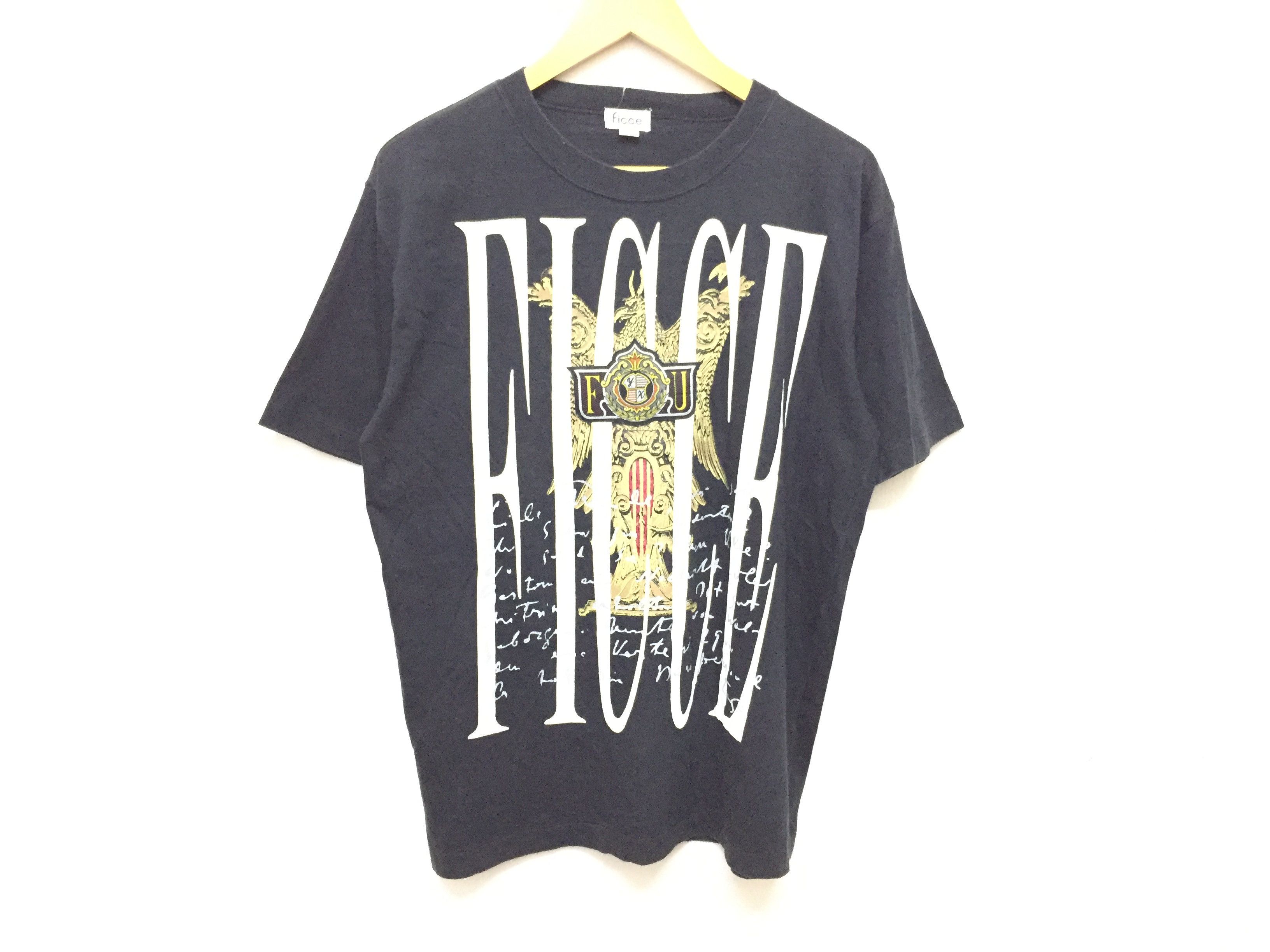 Japanese Brand × Vintage × Yoshiyuki Konishi 80's FICCE iconic celeste eagle tee Size US L / EU 52-54 / 3 - 2 Thumbnail