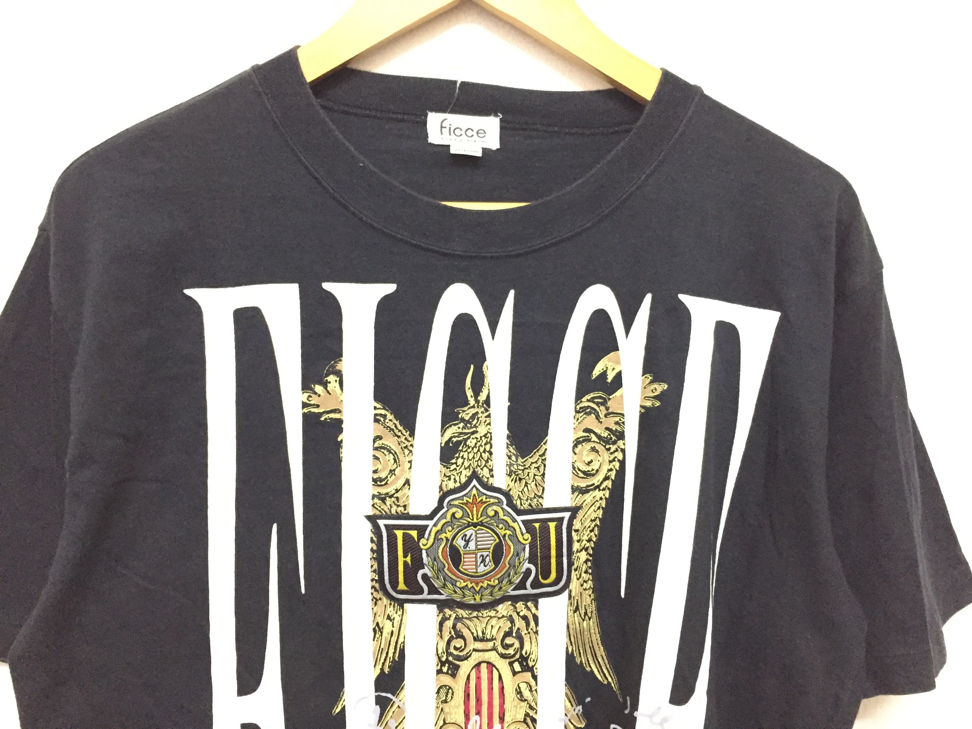 Japanese Brand × Vintage × Yoshiyuki Konishi 80's FICCE iconic celeste eagle tee Size US L / EU 52-54 / 3 - 3 Thumbnail