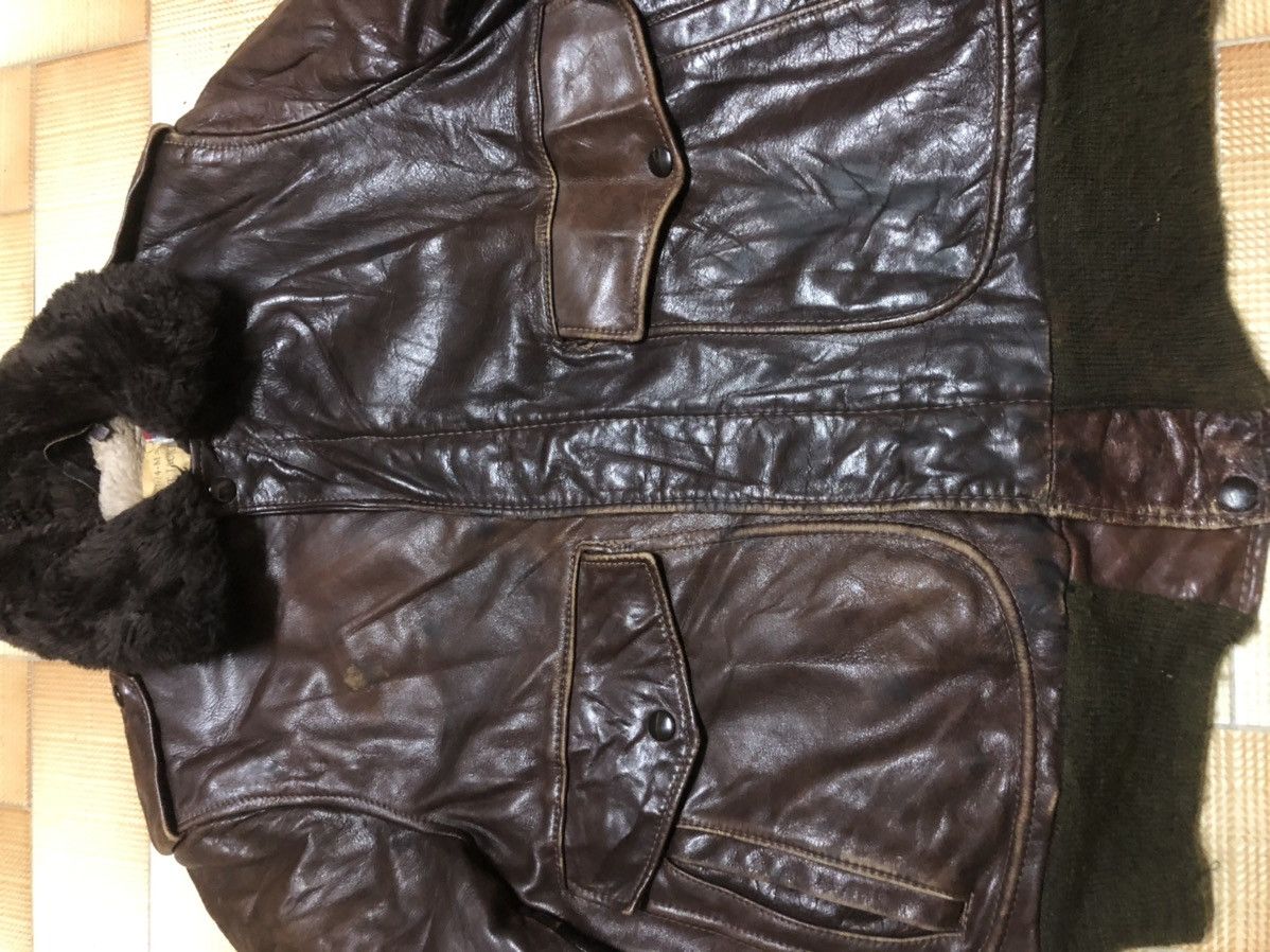 Schott 🚀Vintage 1970s Schott Flight Jacket Cockpit Military Size US M / EU 48-50 / 2 - 5 Thumbnail
