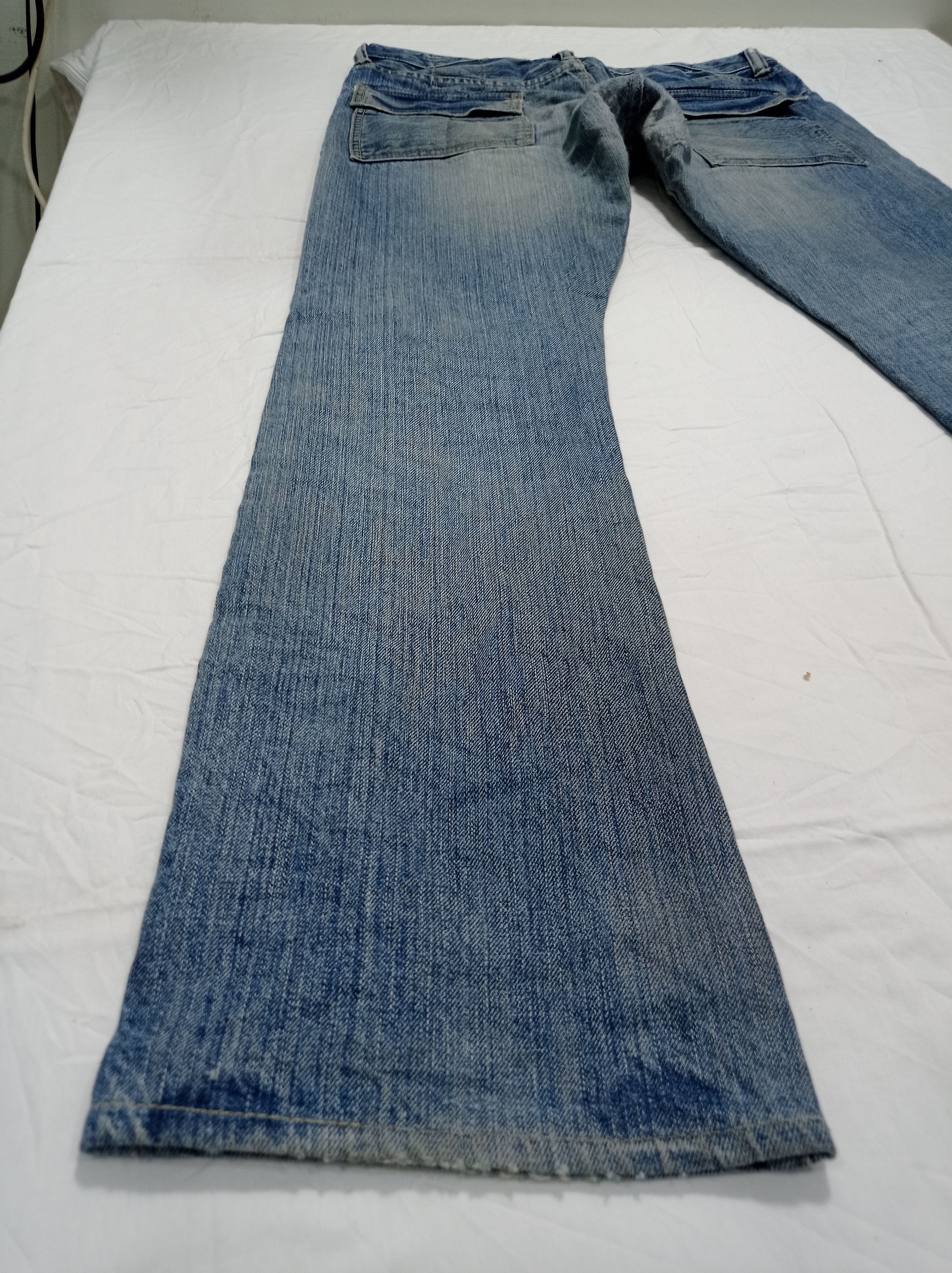 Japanese Brand Medio Quadro Flare Distressed Denim Bush Pants Size US 31 - 17 Thumbnail