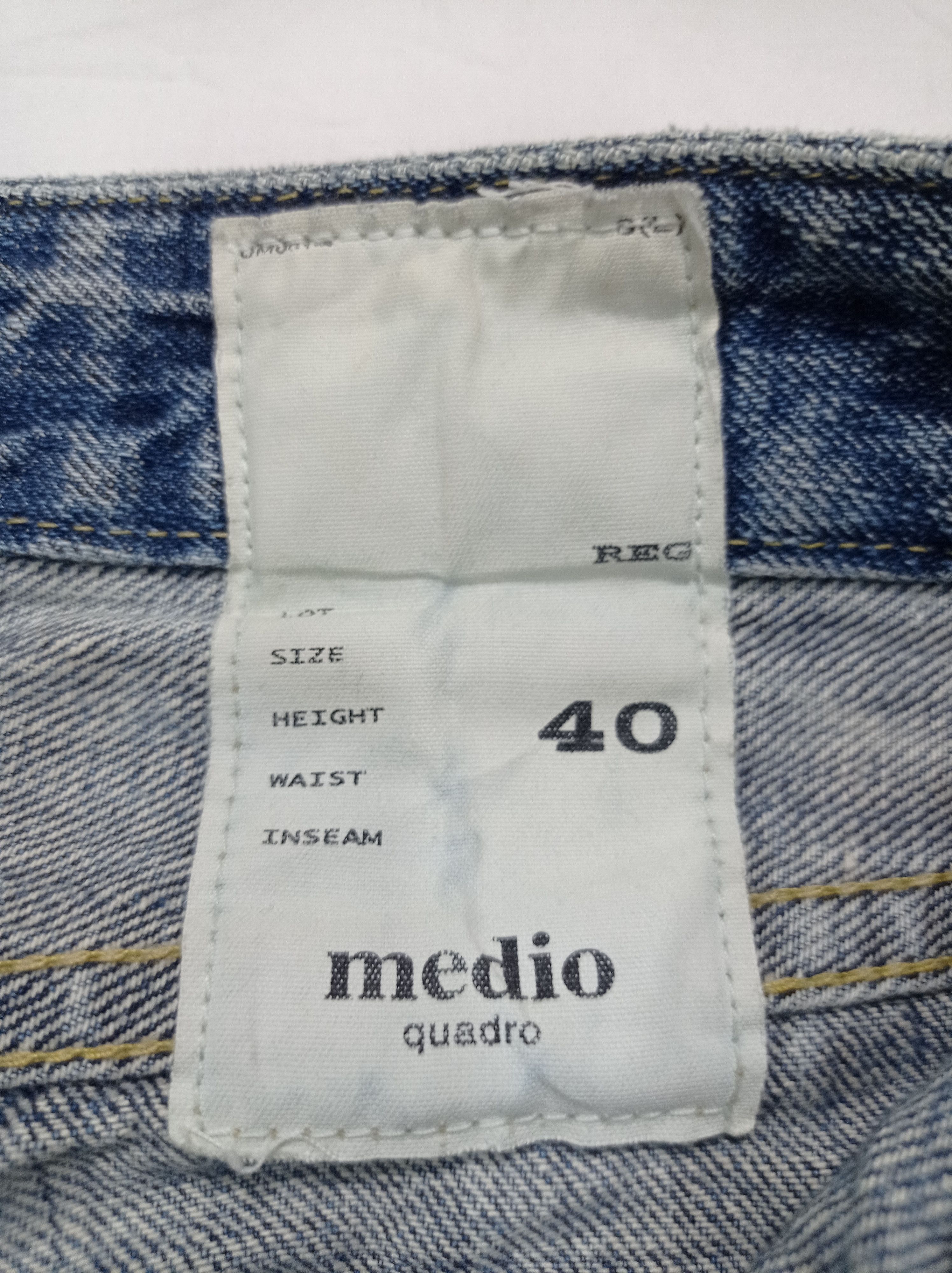Japanese Brand Medio Quadro Flare Distressed Denim Bush Pants Size US 31 - 4 Thumbnail