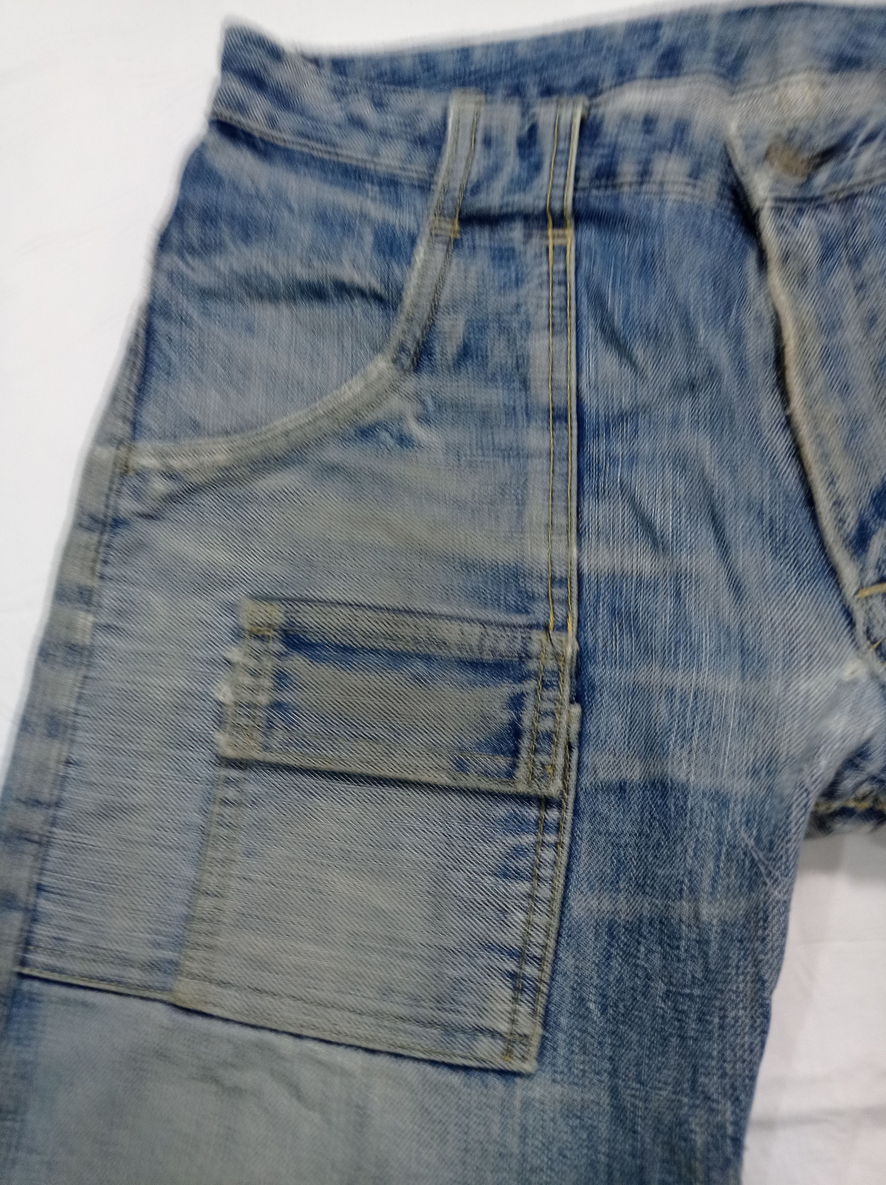 Japanese Brand Medio Quadro Flare Distressed Denim Bush Pants Size US 31 - 7 Thumbnail