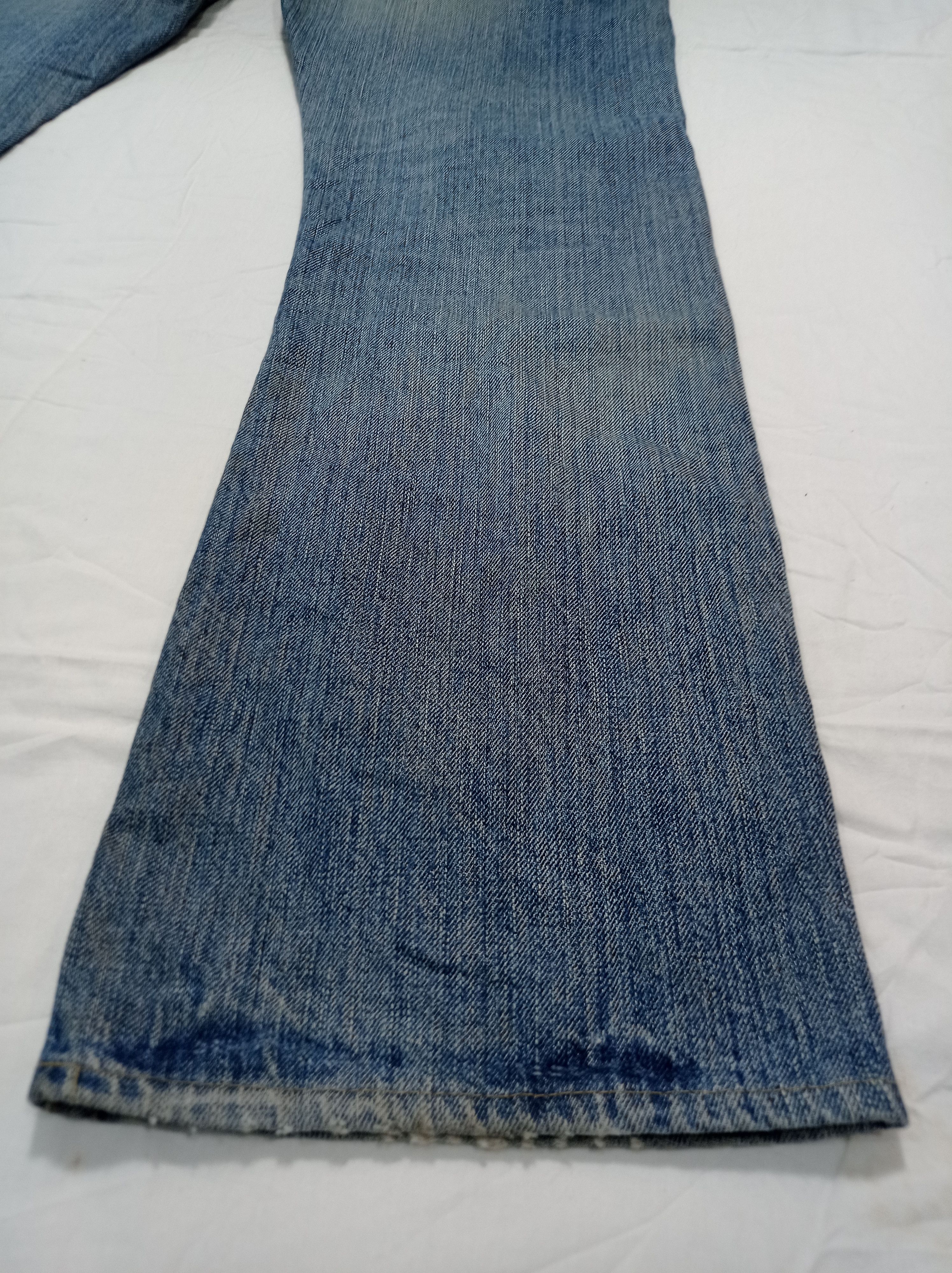 Japanese Brand Medio Quadro Flare Distressed Denim Bush Pants Size US 31 - 18 Thumbnail