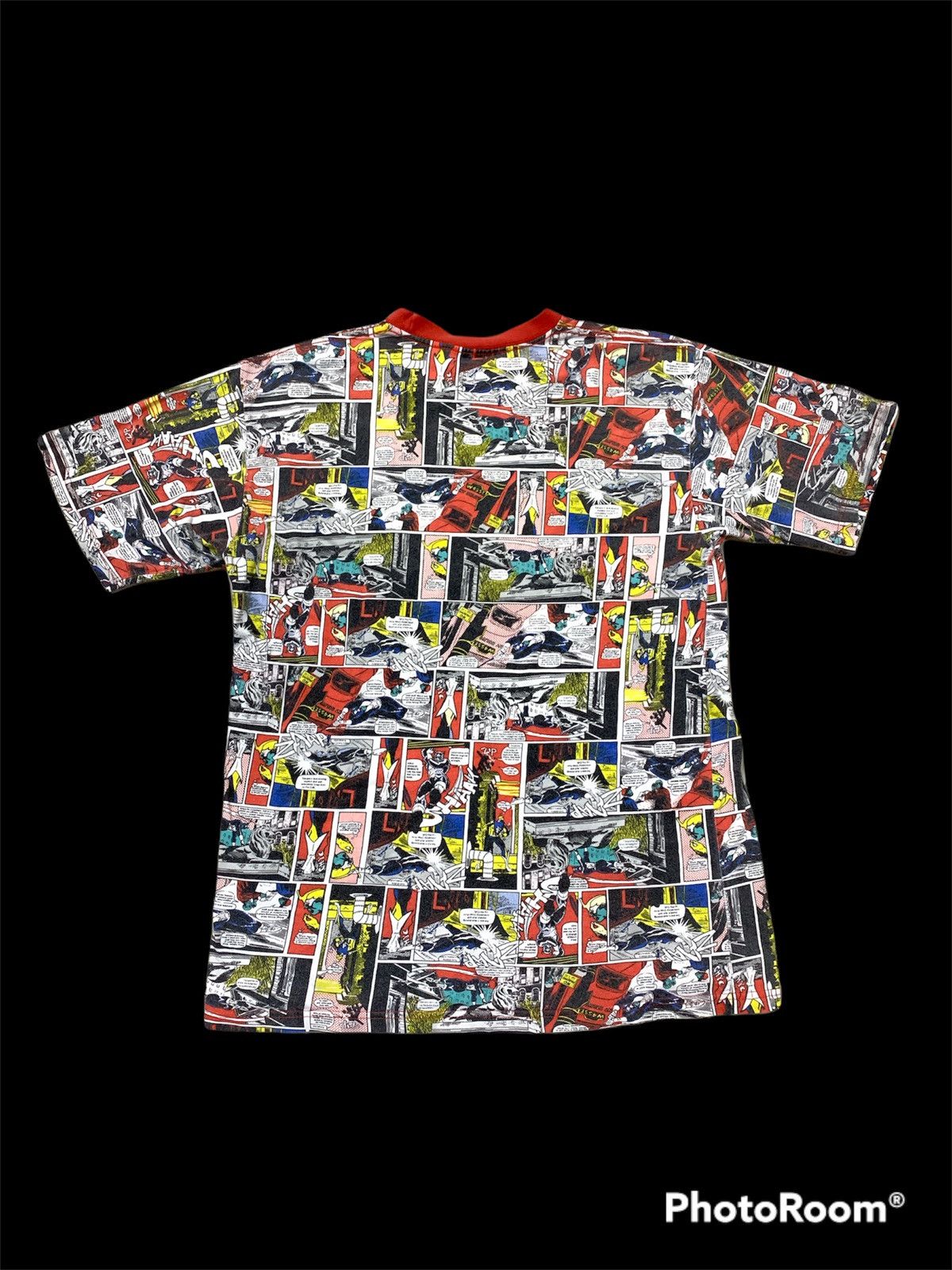Vintage COMIC PRINT SUPERHEROES OVP SHIRT Size US M / EU 48-50 / 2 - 2 Thumbnail