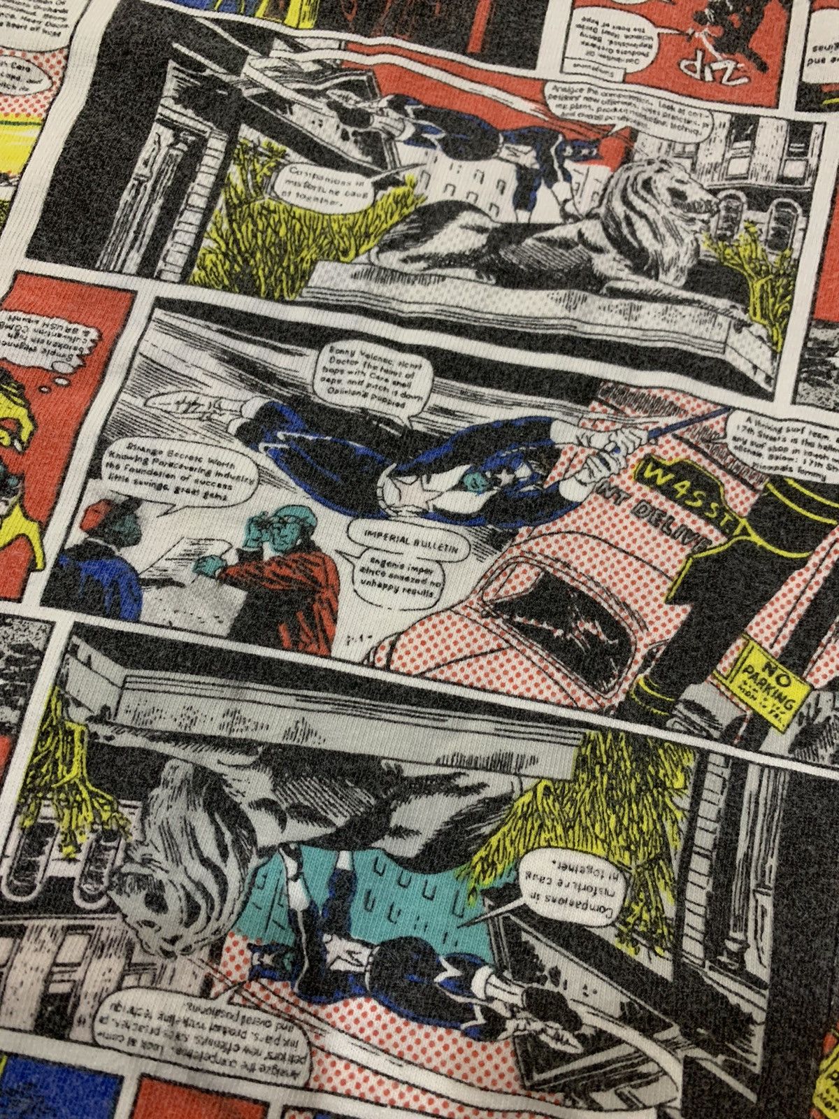 Vintage COMIC PRINT SUPERHEROES OVP SHIRT Size US M / EU 48-50 / 2 - 7 Thumbnail