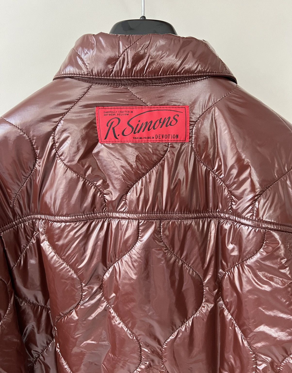 Raf Simons Quilted high-shine coat Size US L / EU 52-54 / 3 - 3 Thumbnail